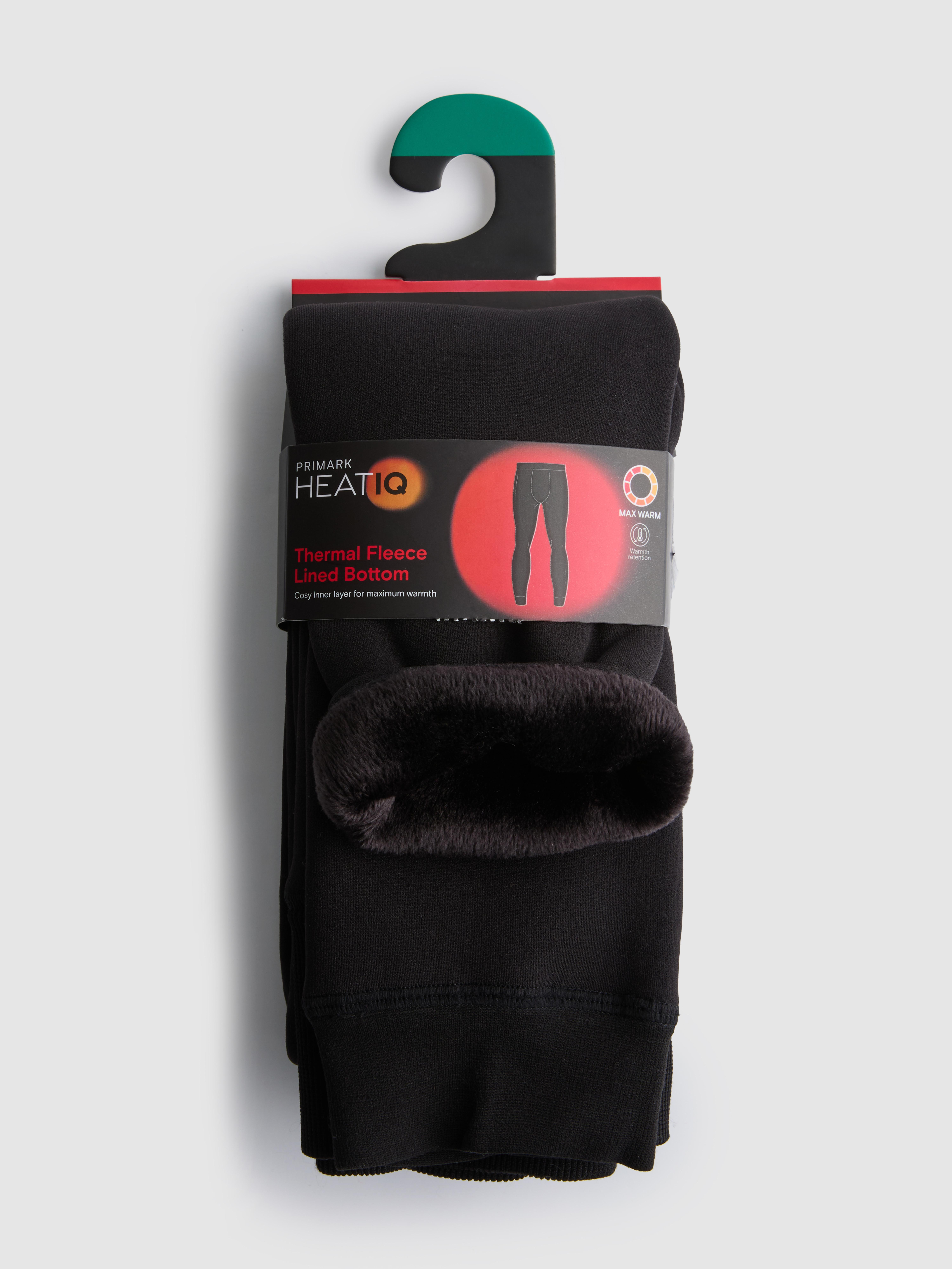 Men's Black Primark Heat IQ Max Warm Thermal Leggings