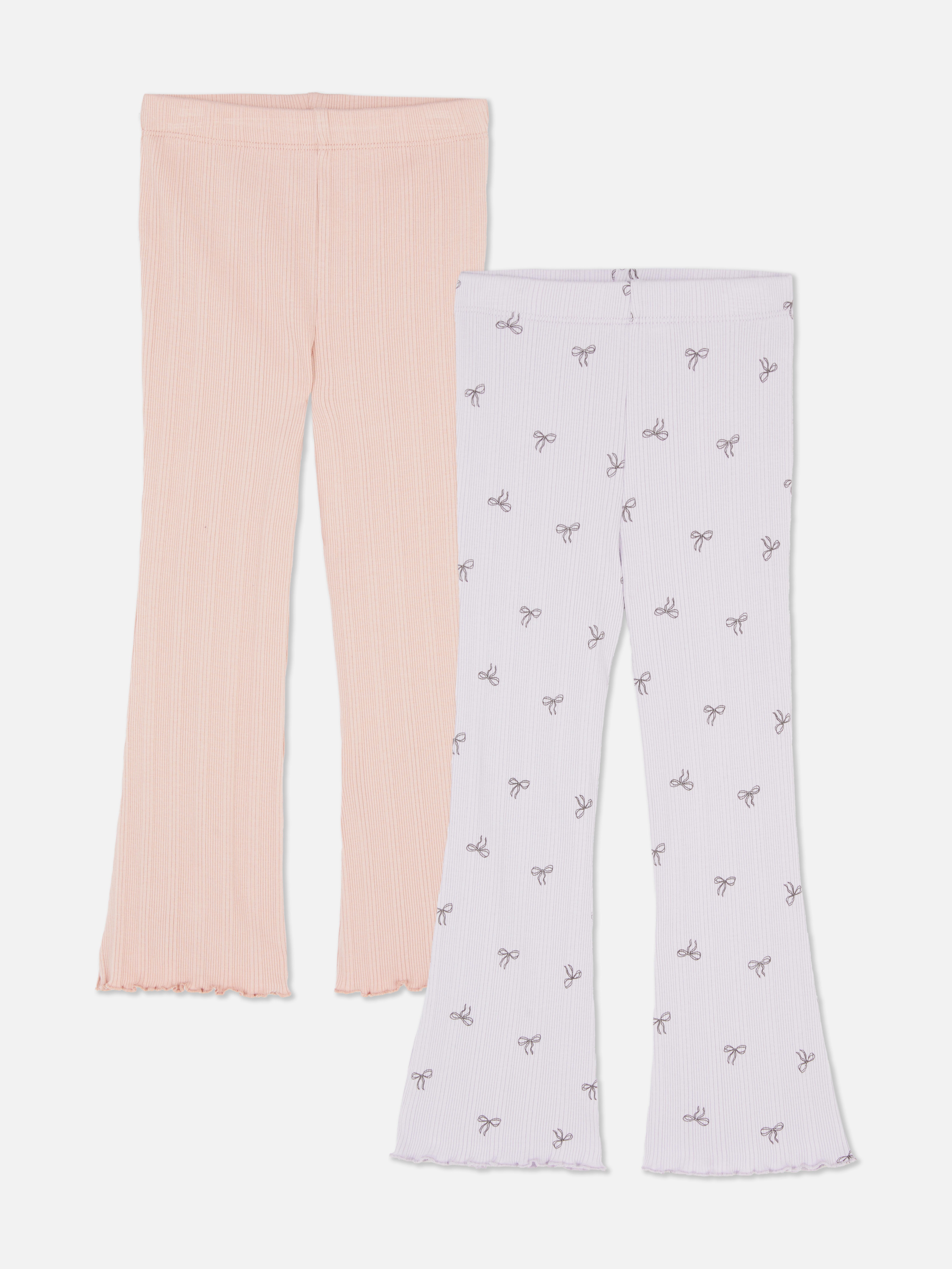 1,5–8 Jahre | Gerippte Leggings mit gekräuseltem Saum, 2er-Pack
