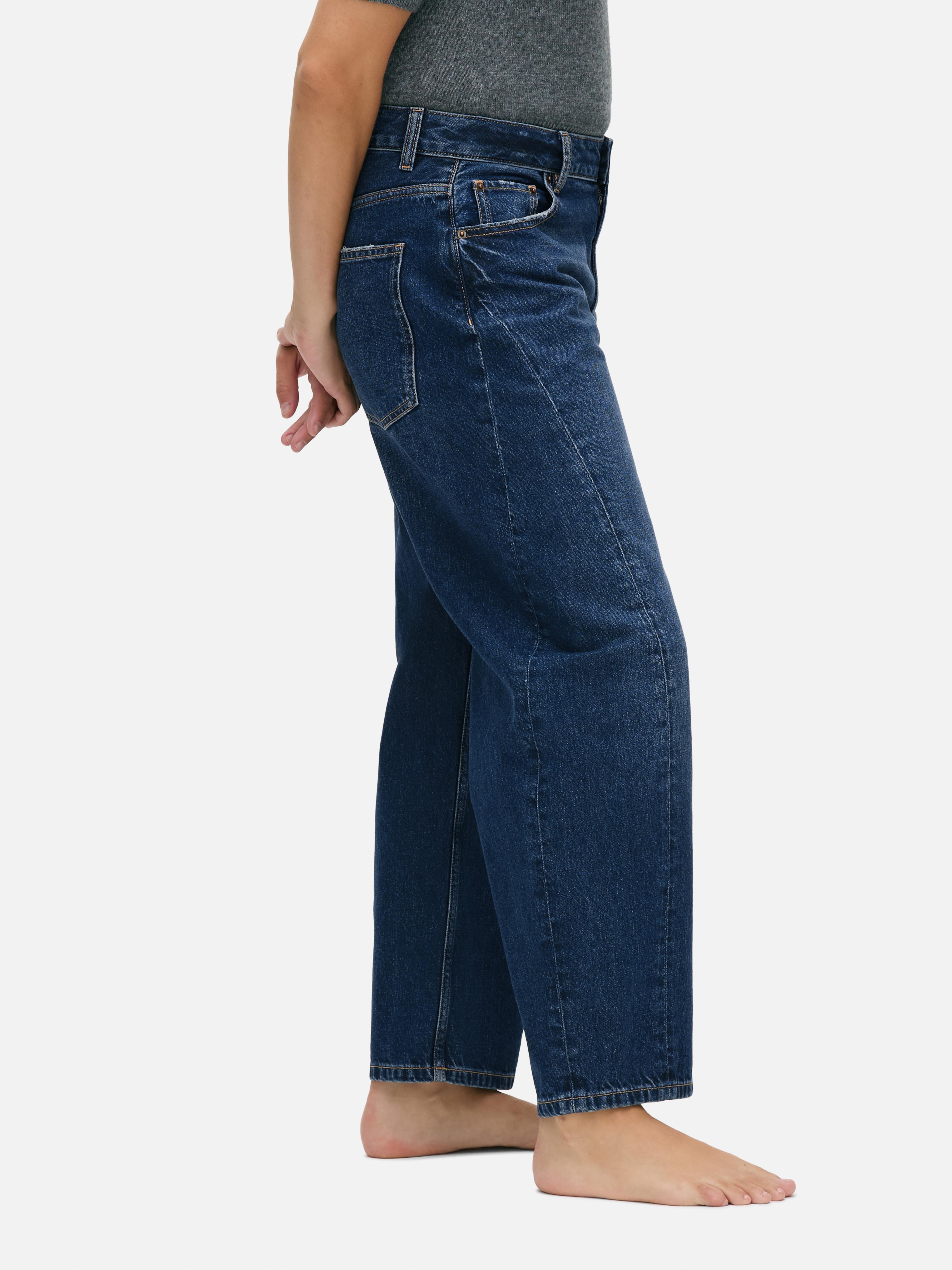 Mid-Rise Barrel Leg Jeans