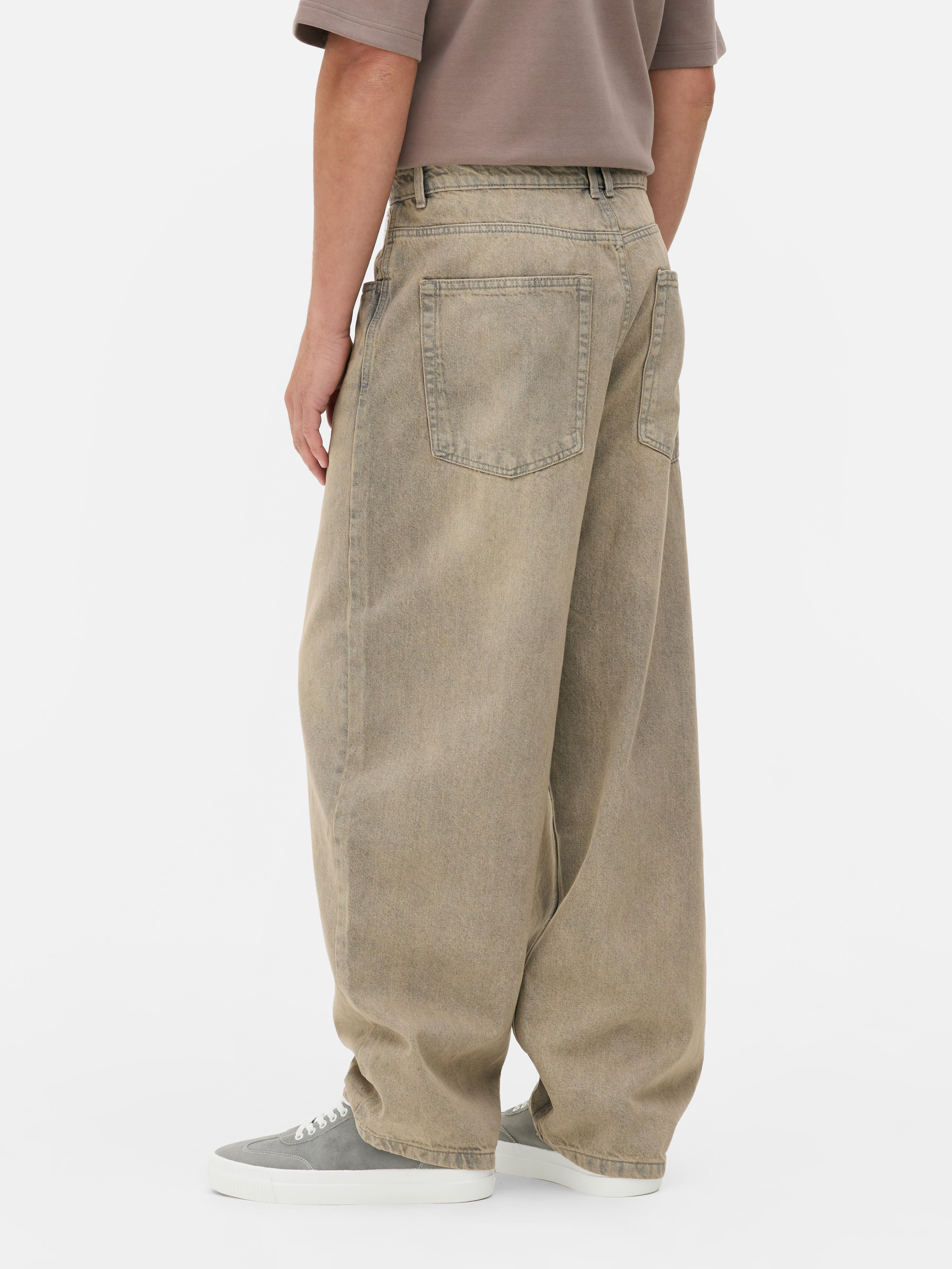 Jean large taille mi-haute