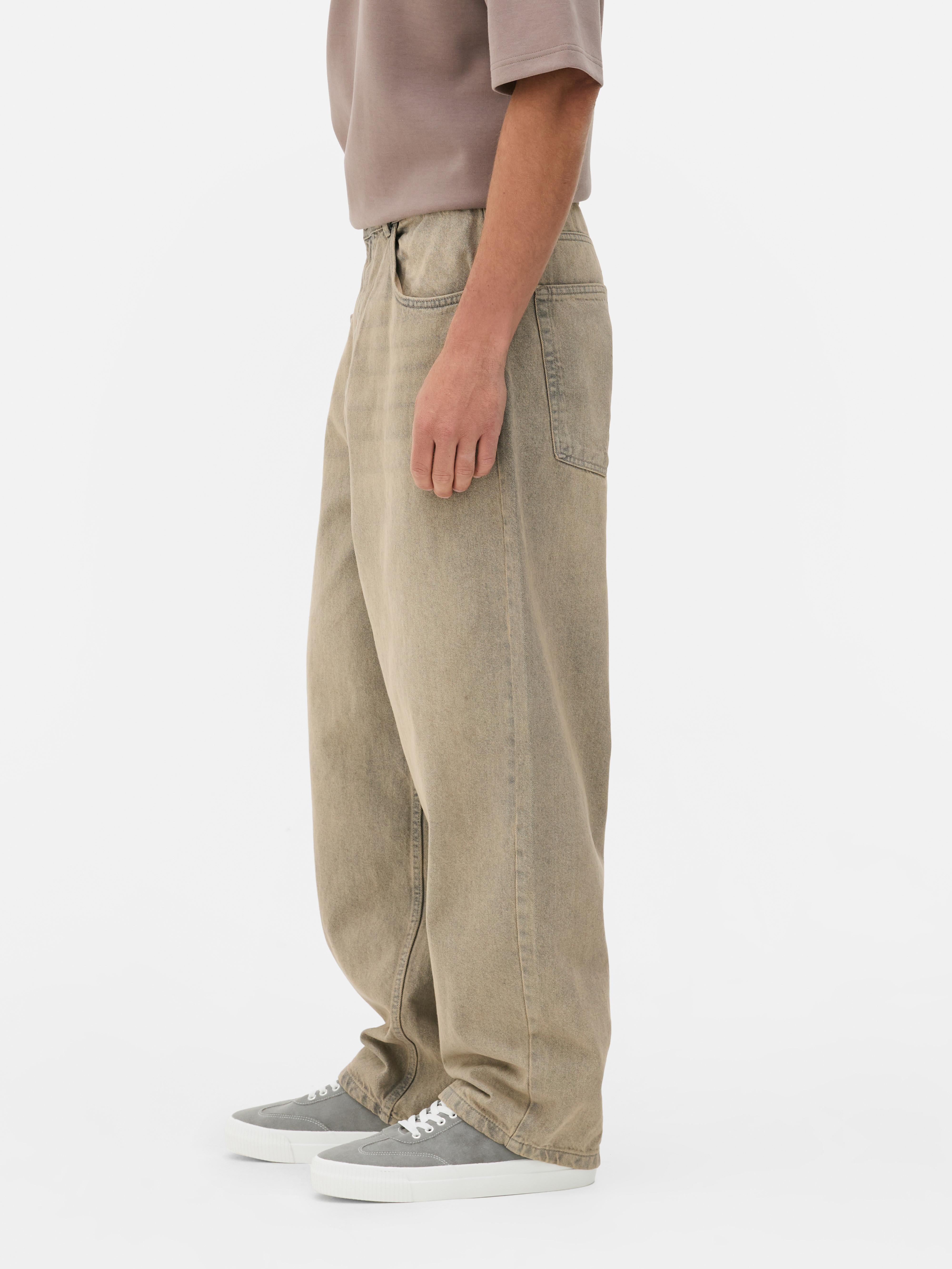 Jean large taille mi-haute