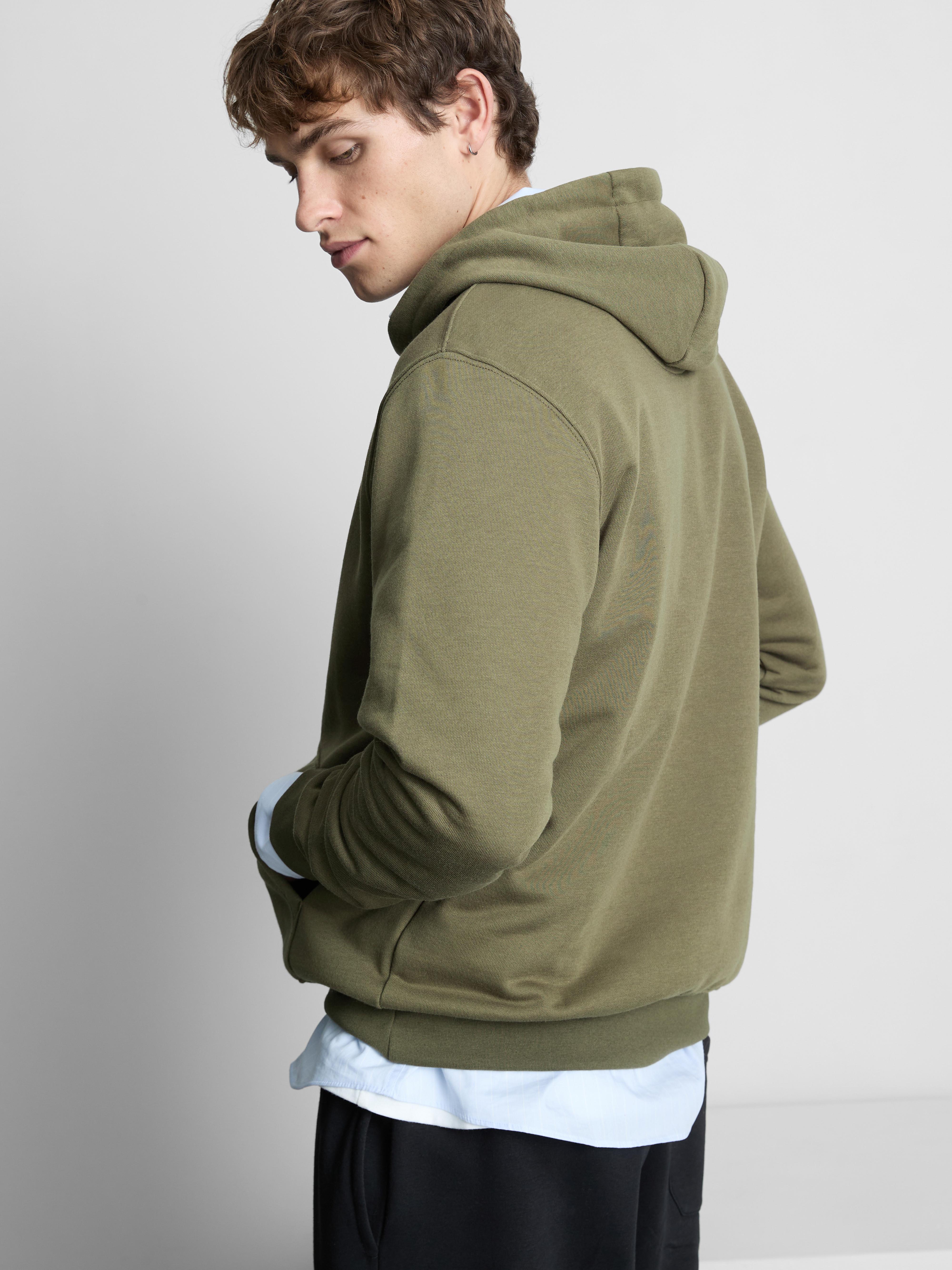 Basic hoodie met trekkoord