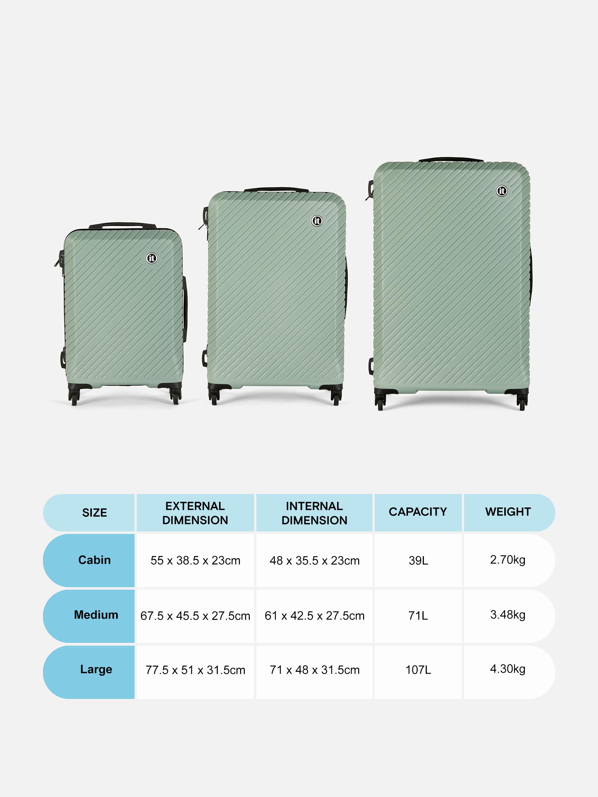 3pk it Luggage Hard Shell Suitcases