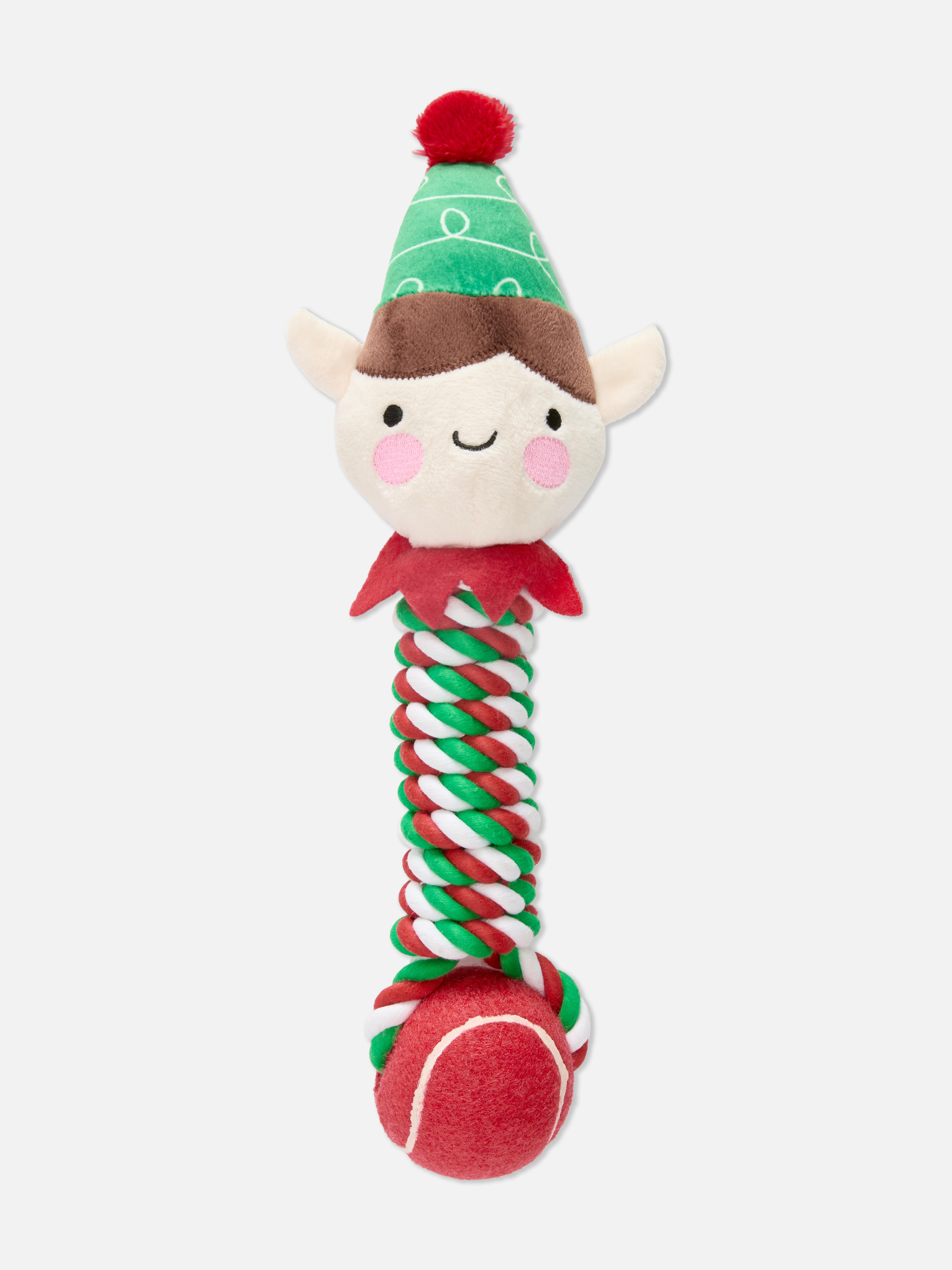 Jouet à tirer elfe de Noël pour animal de compagnie