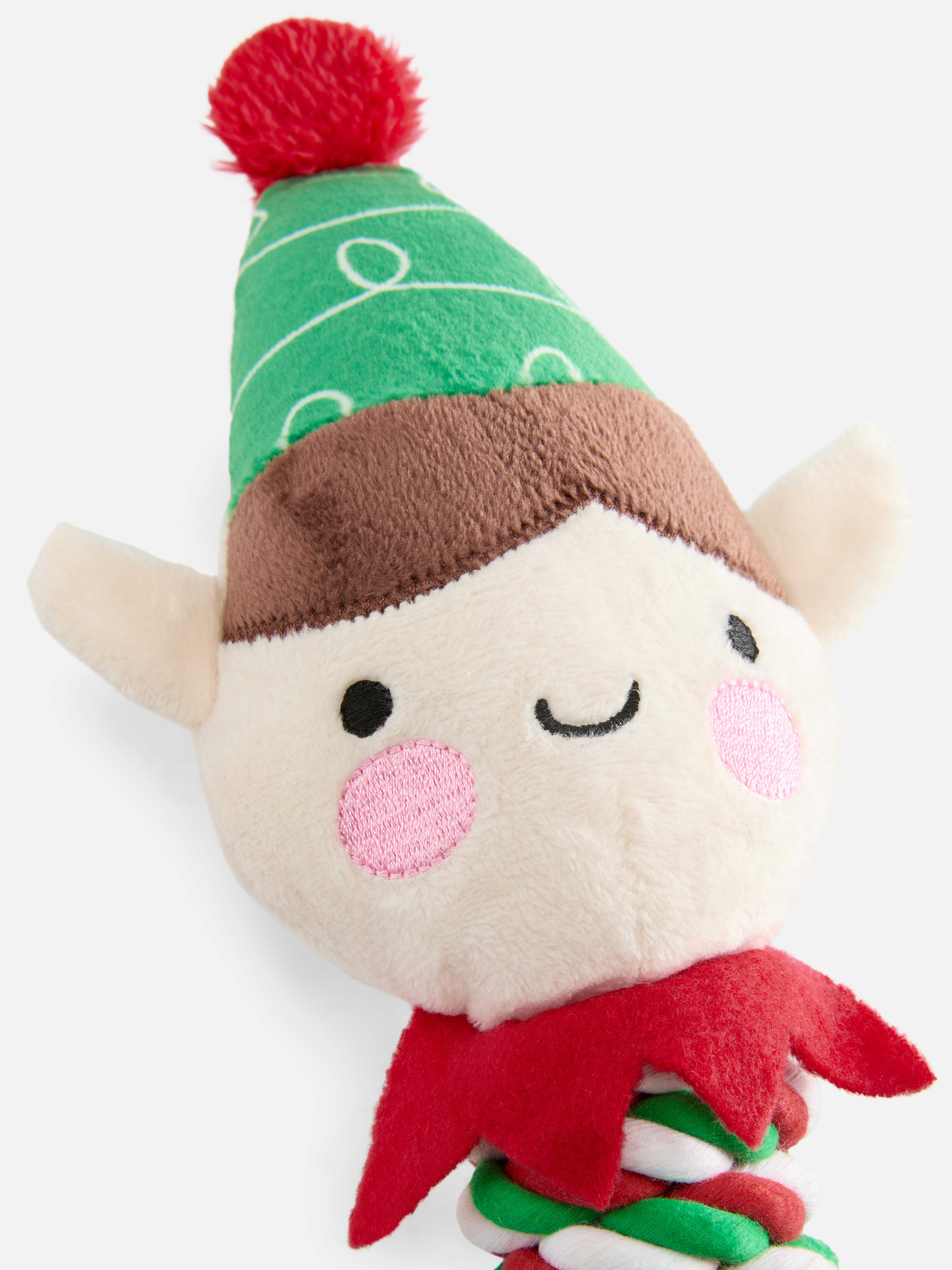 Jouet à tirer elfe de Noël pour animal de compagnie