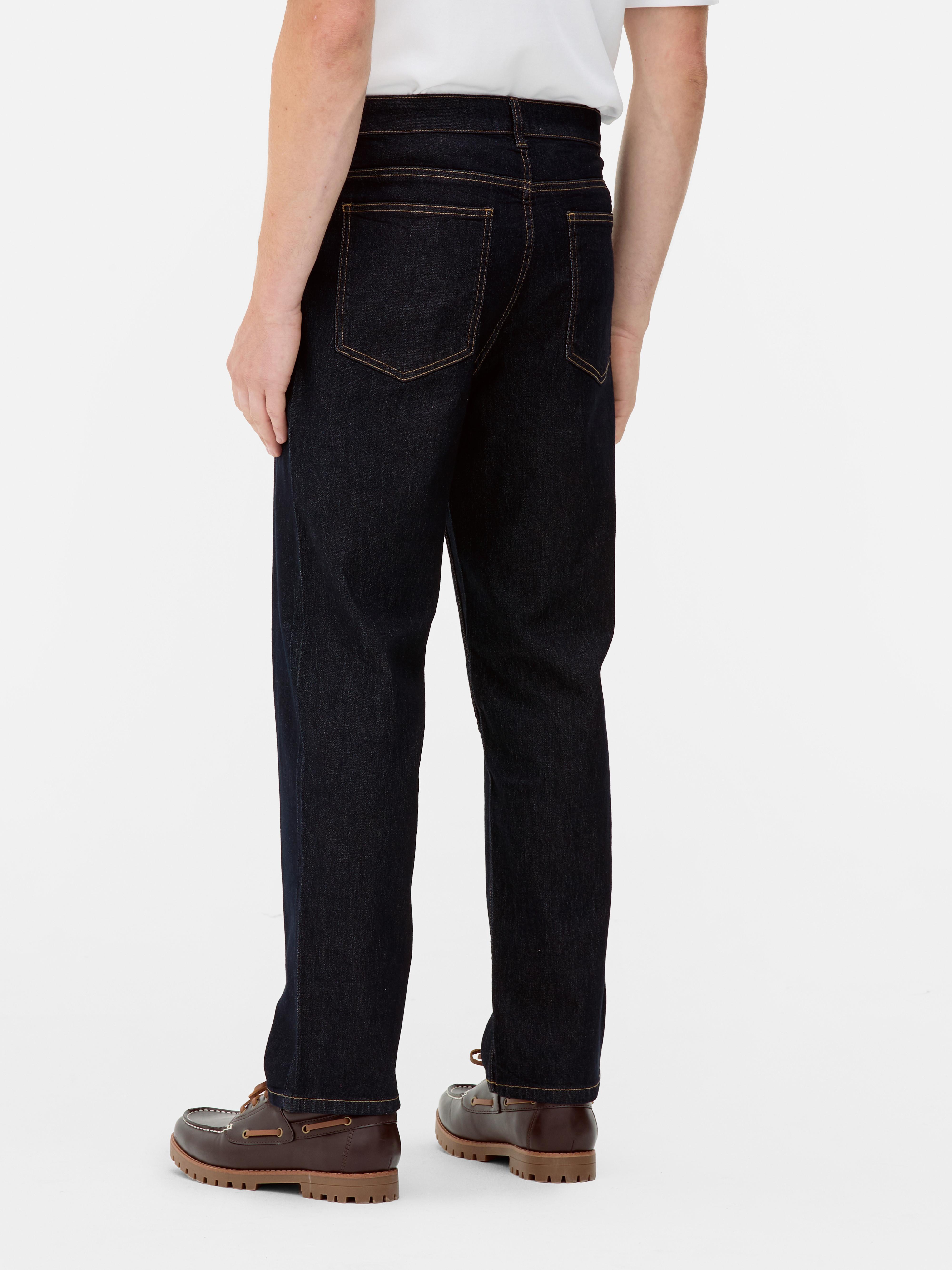 Halfhoge jeans met rechte pijpen