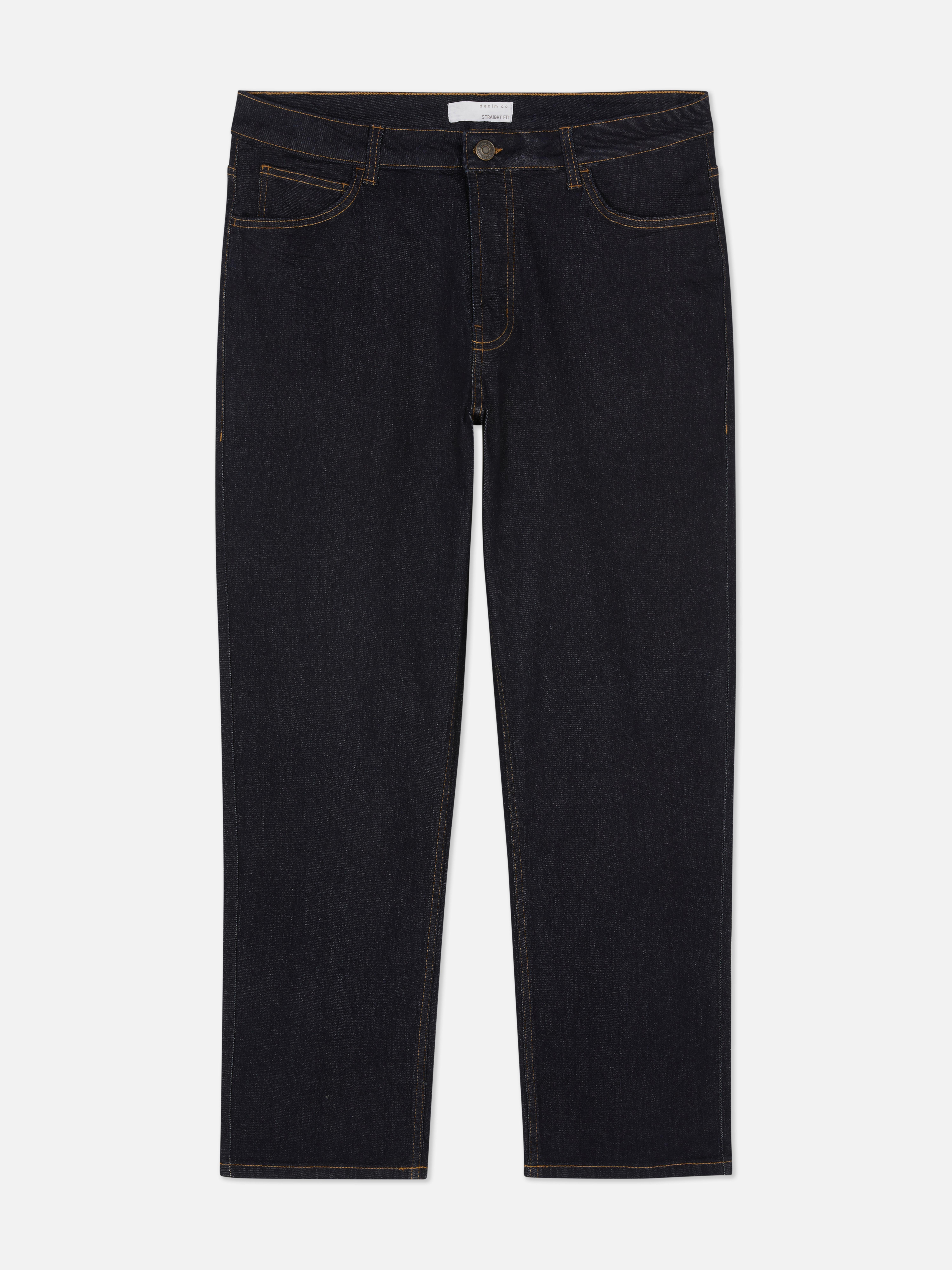 Halfhoge jeans met rechte pijpen