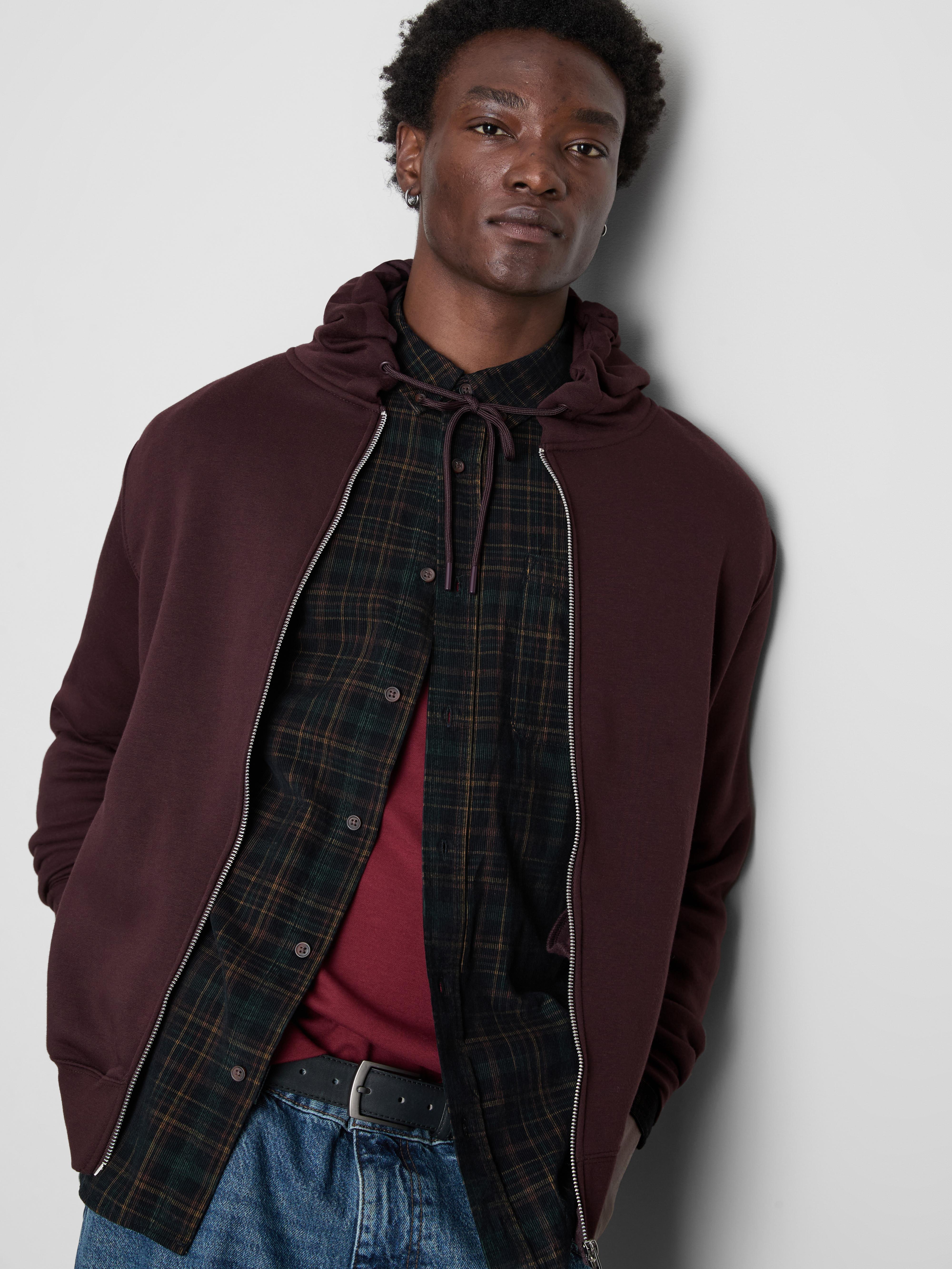 Felpa con cappuccio e zip basic