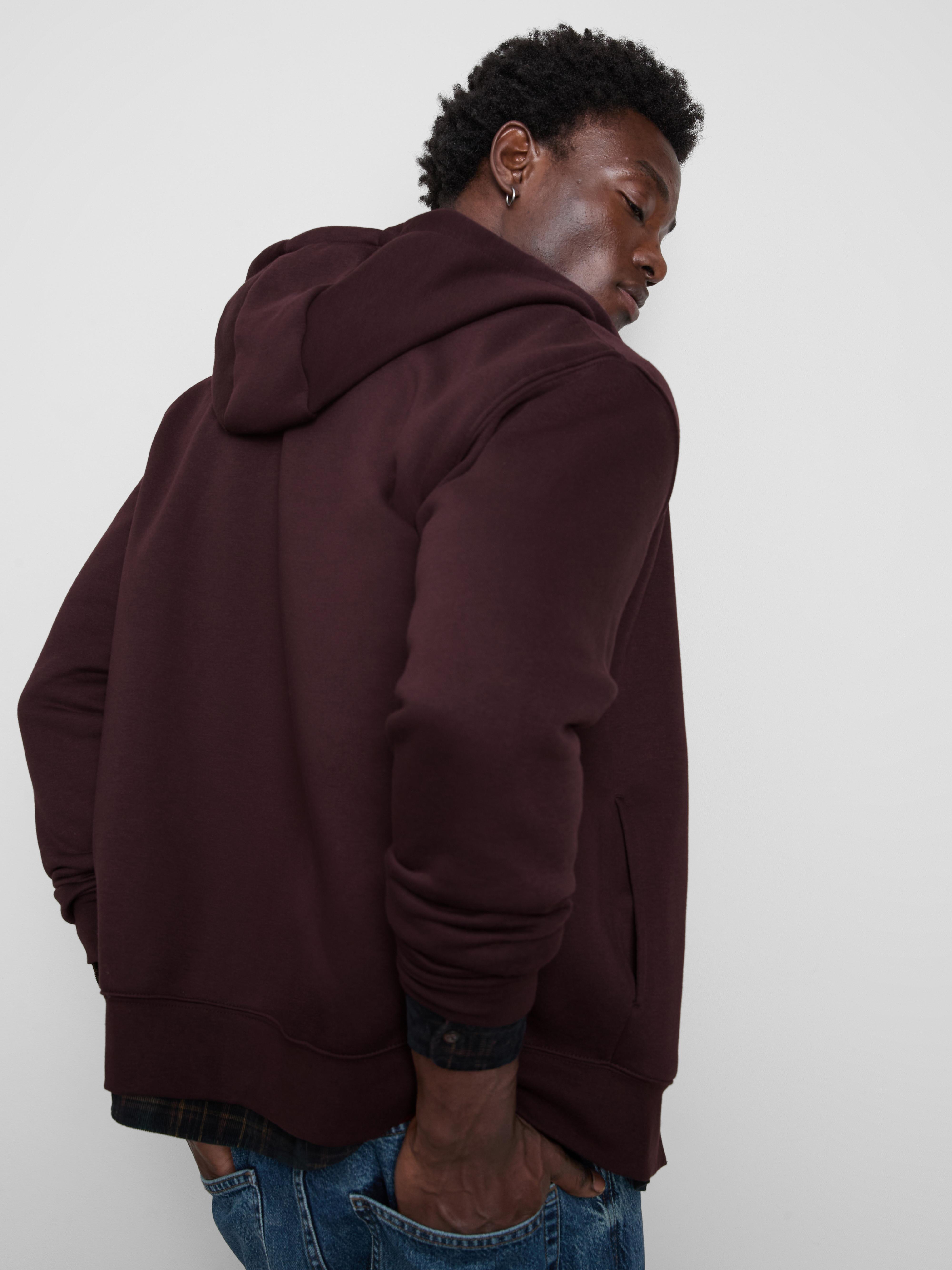 Felpa con cappuccio e zip basic