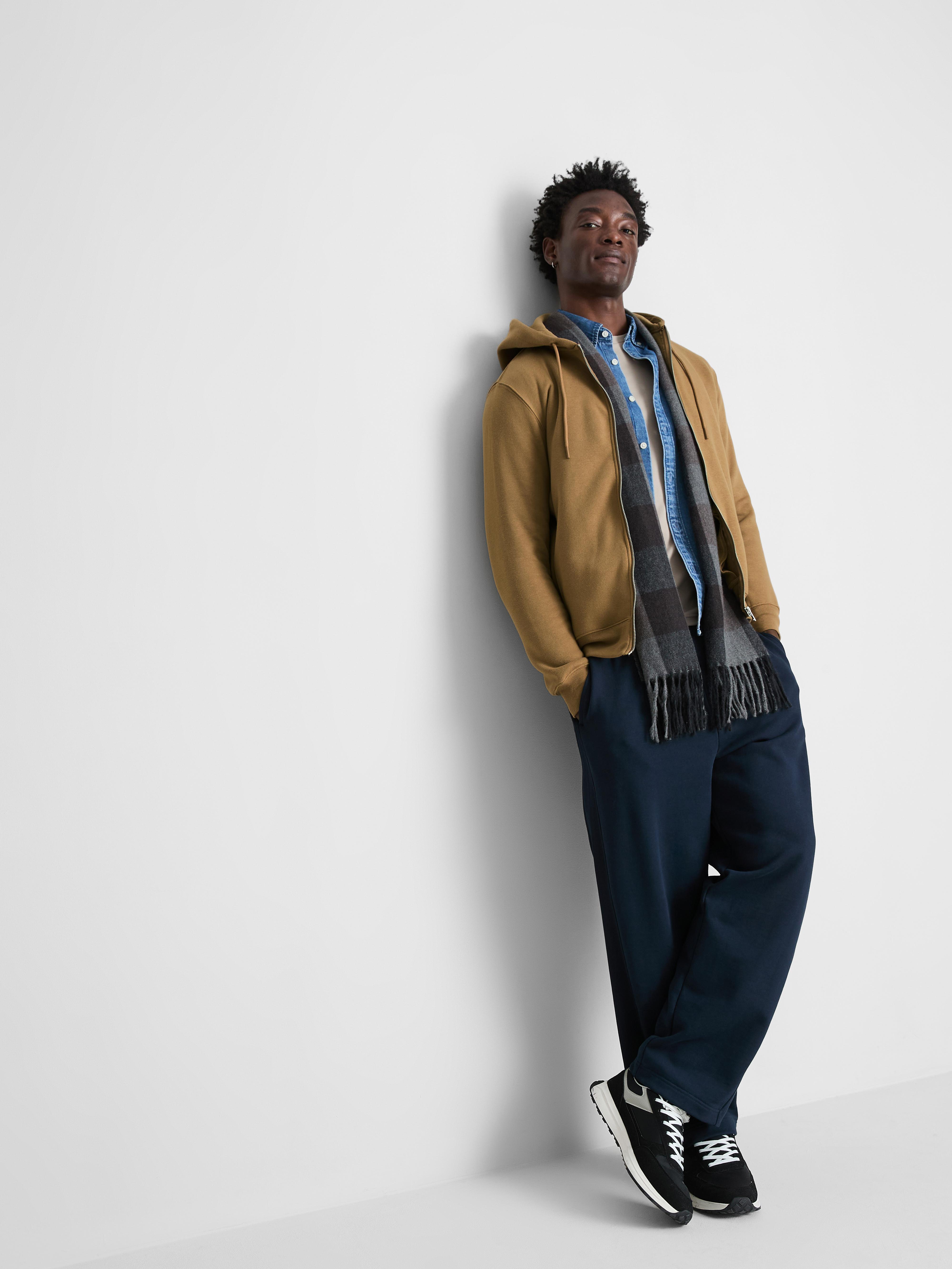 Basic hoodie met rits