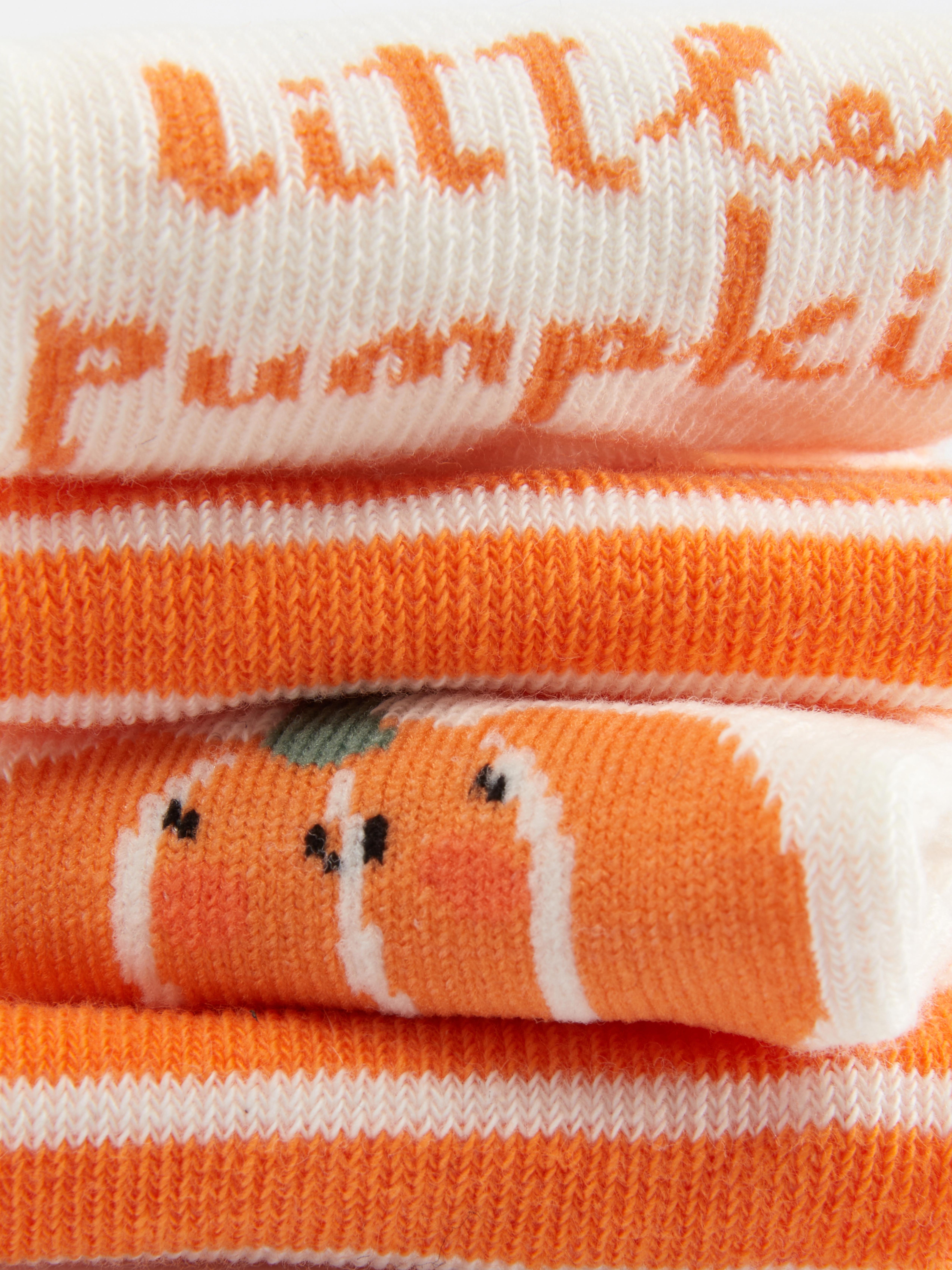 Socken mitt Kürbismotiv, 2er-Pack