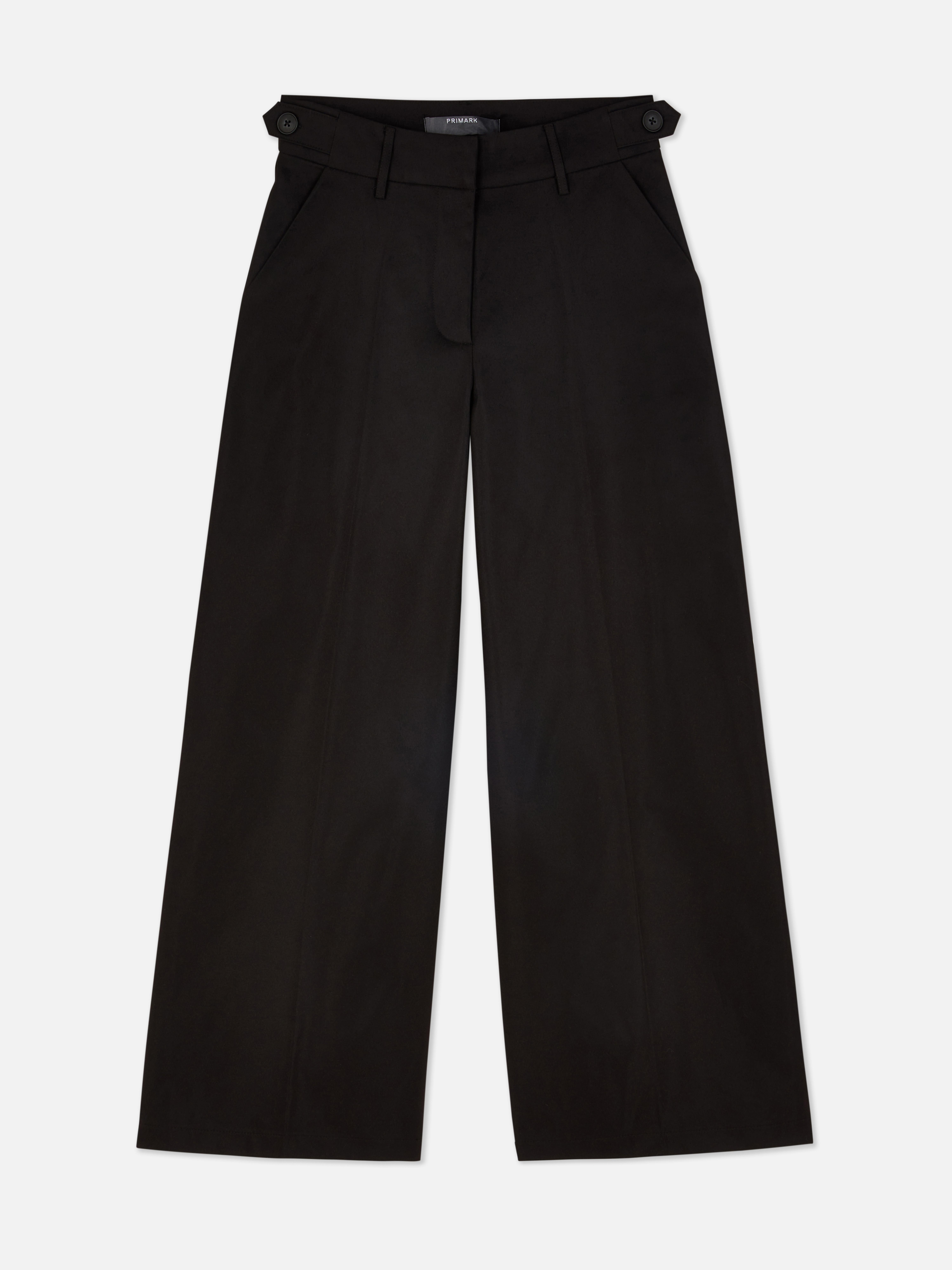 Pantaloni utility a gamba larga e vita media