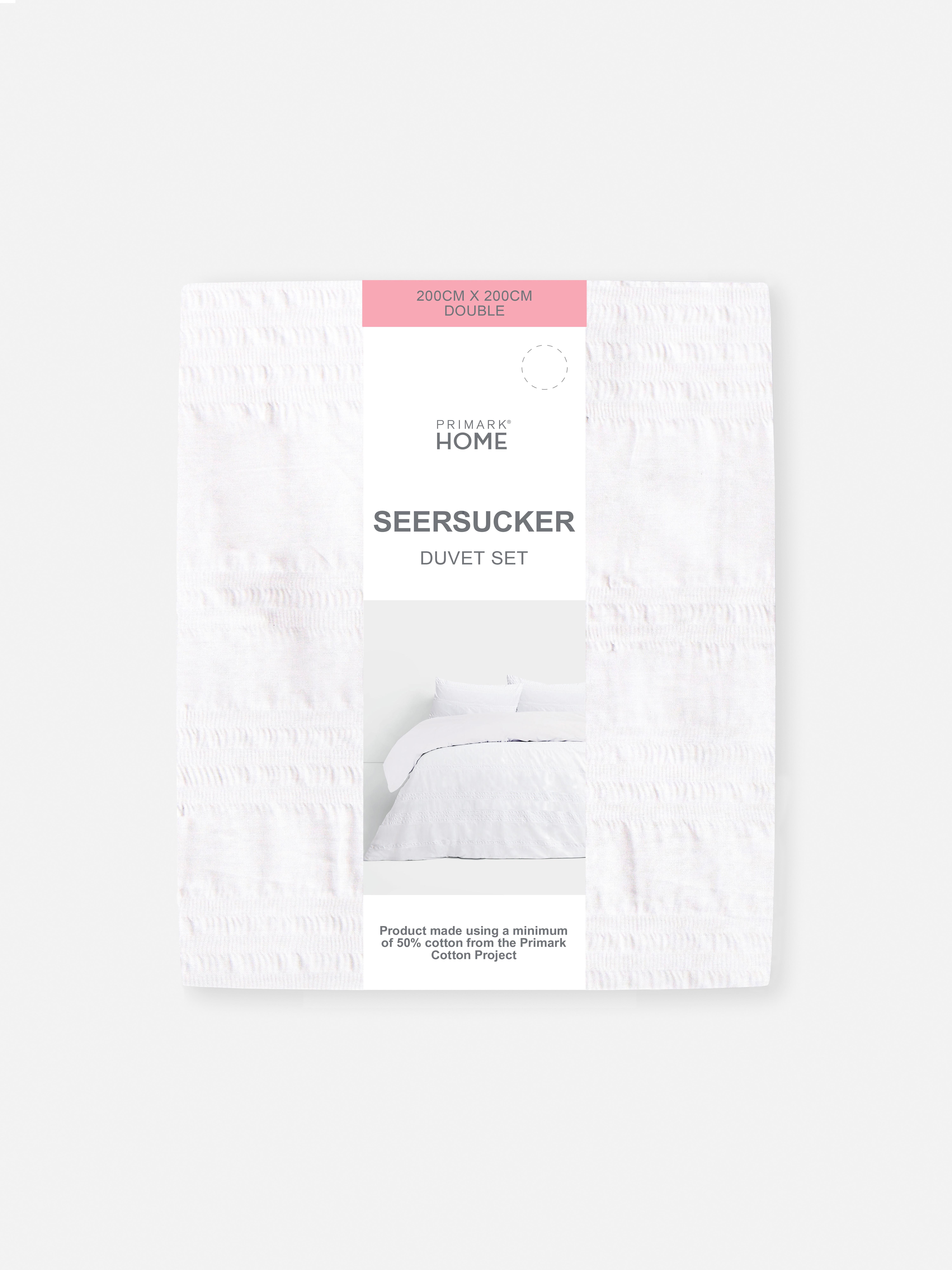 Conjunto capa edredão casal Seersucker