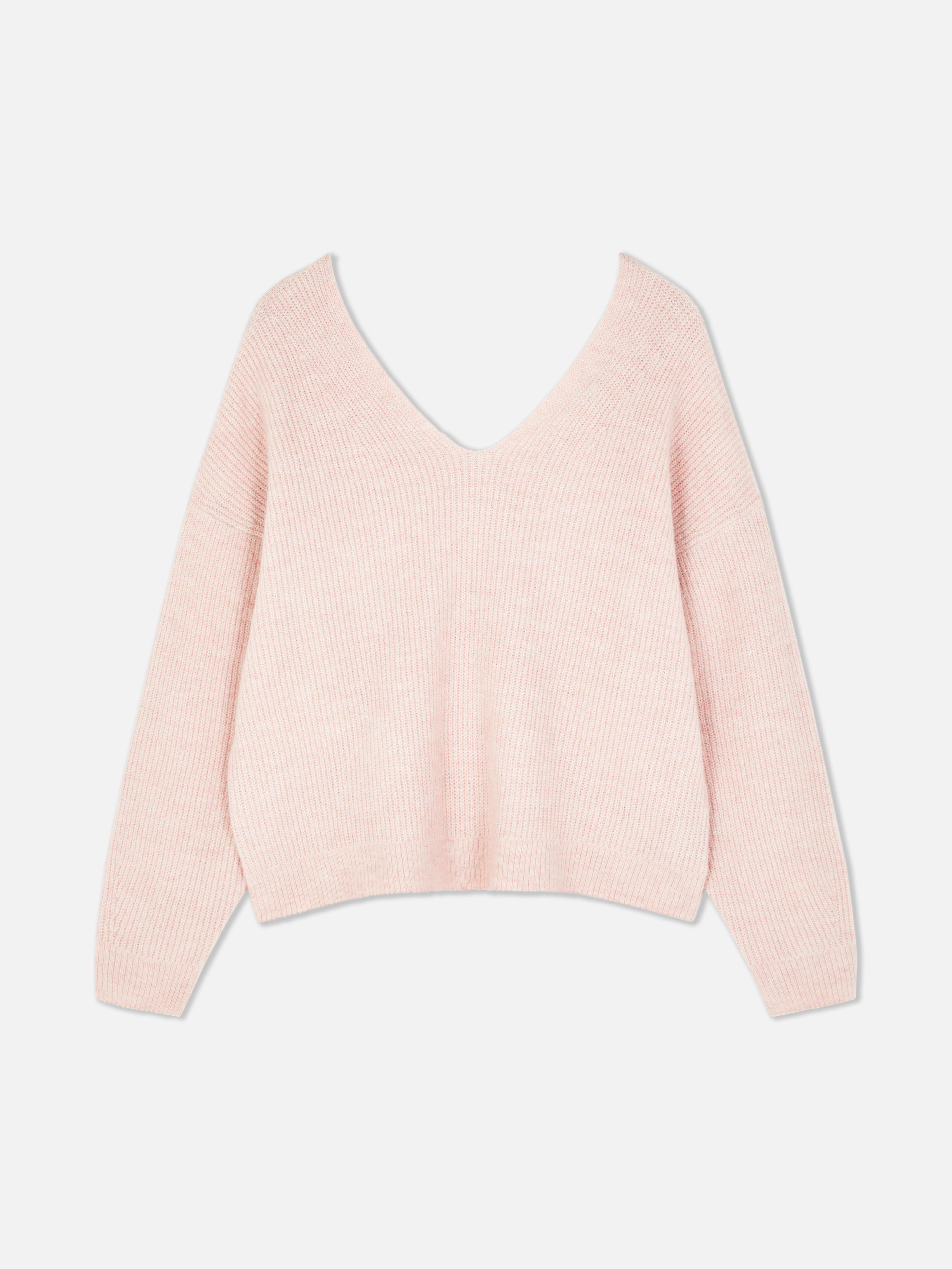 V-Neck Drop Shoulder Jumper