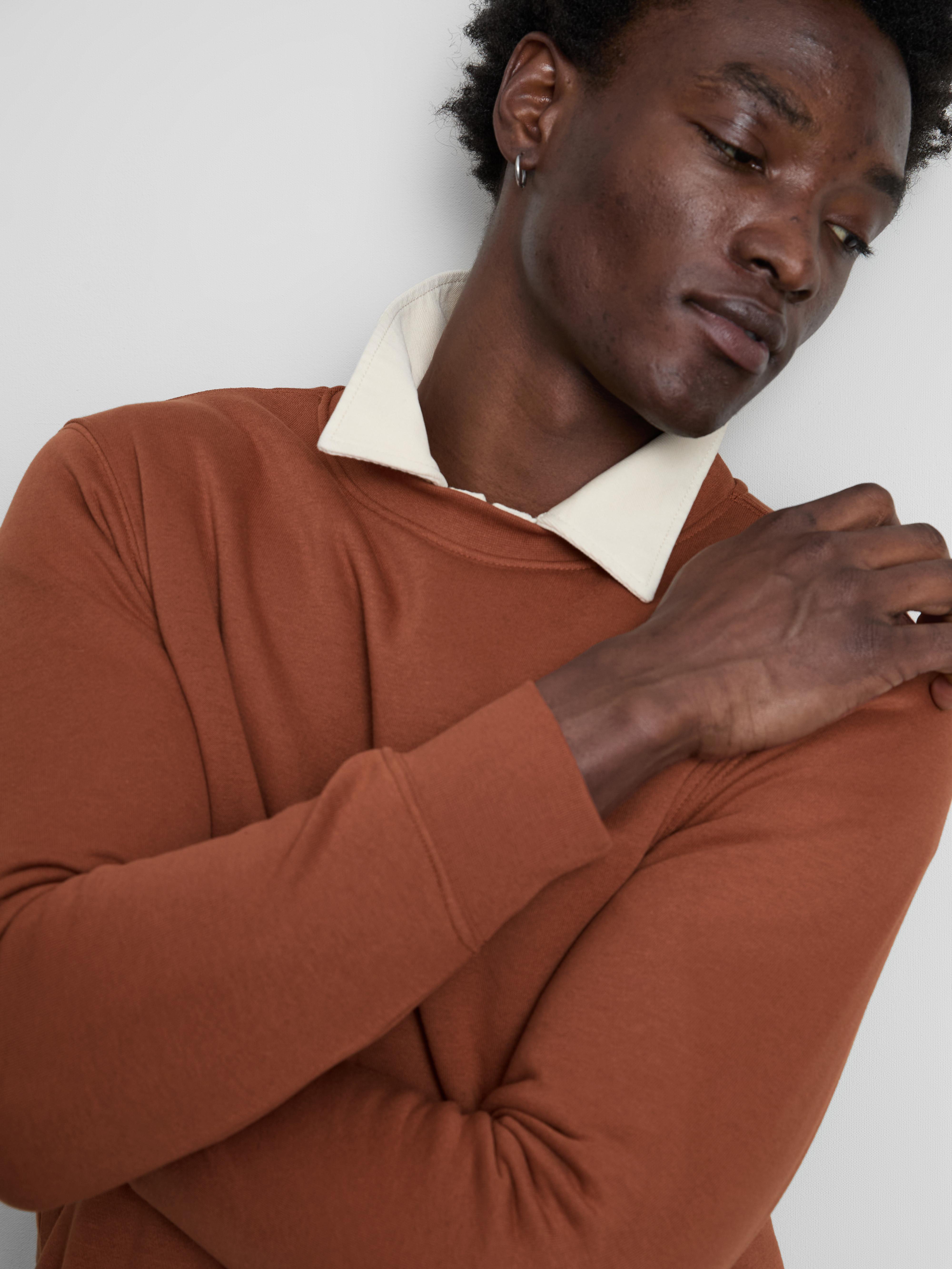 Men's Burnt Orange Essential Crew Sweatshirt