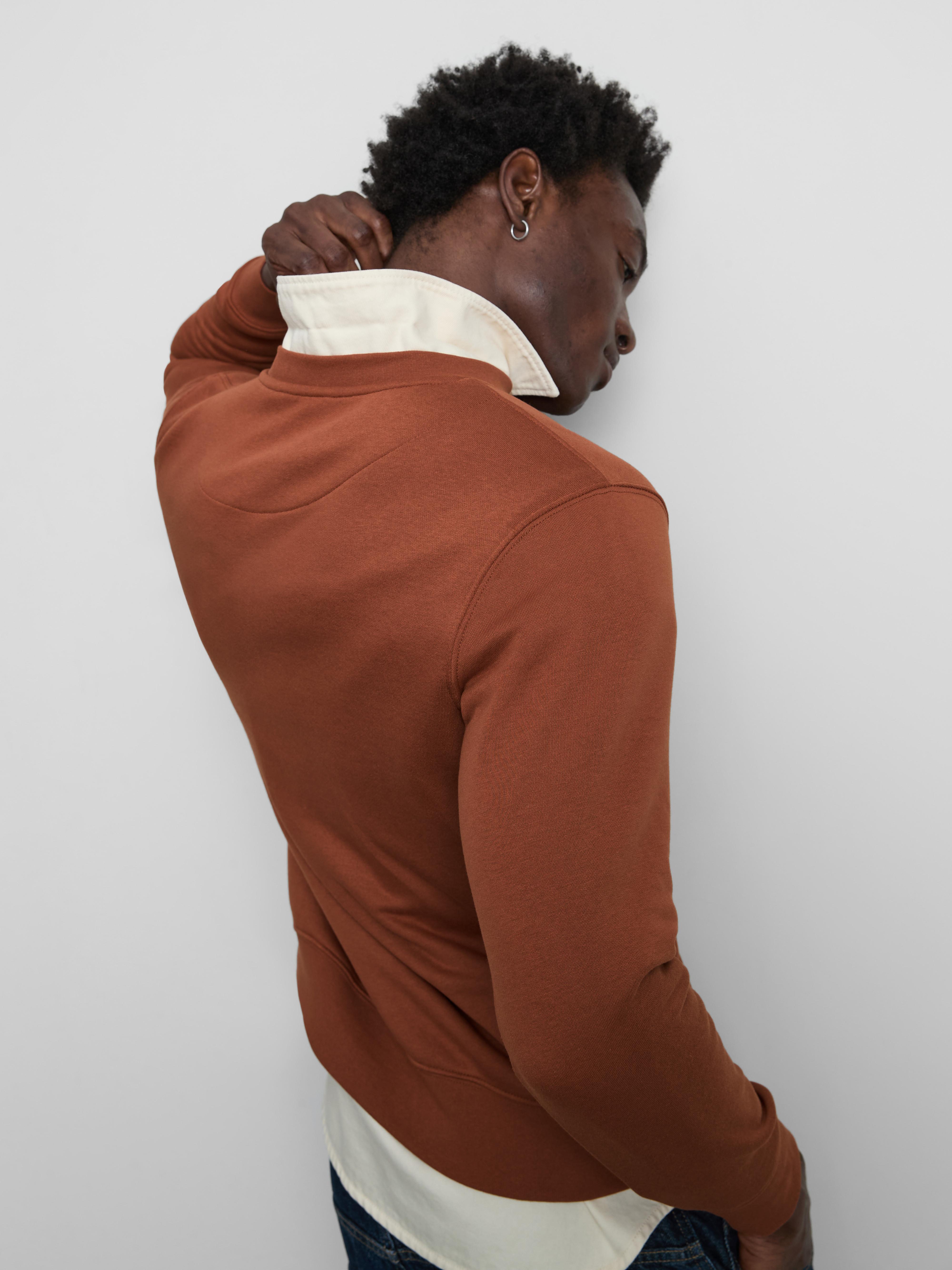 Men's Burnt Orange Essential Crew Sweatshirt