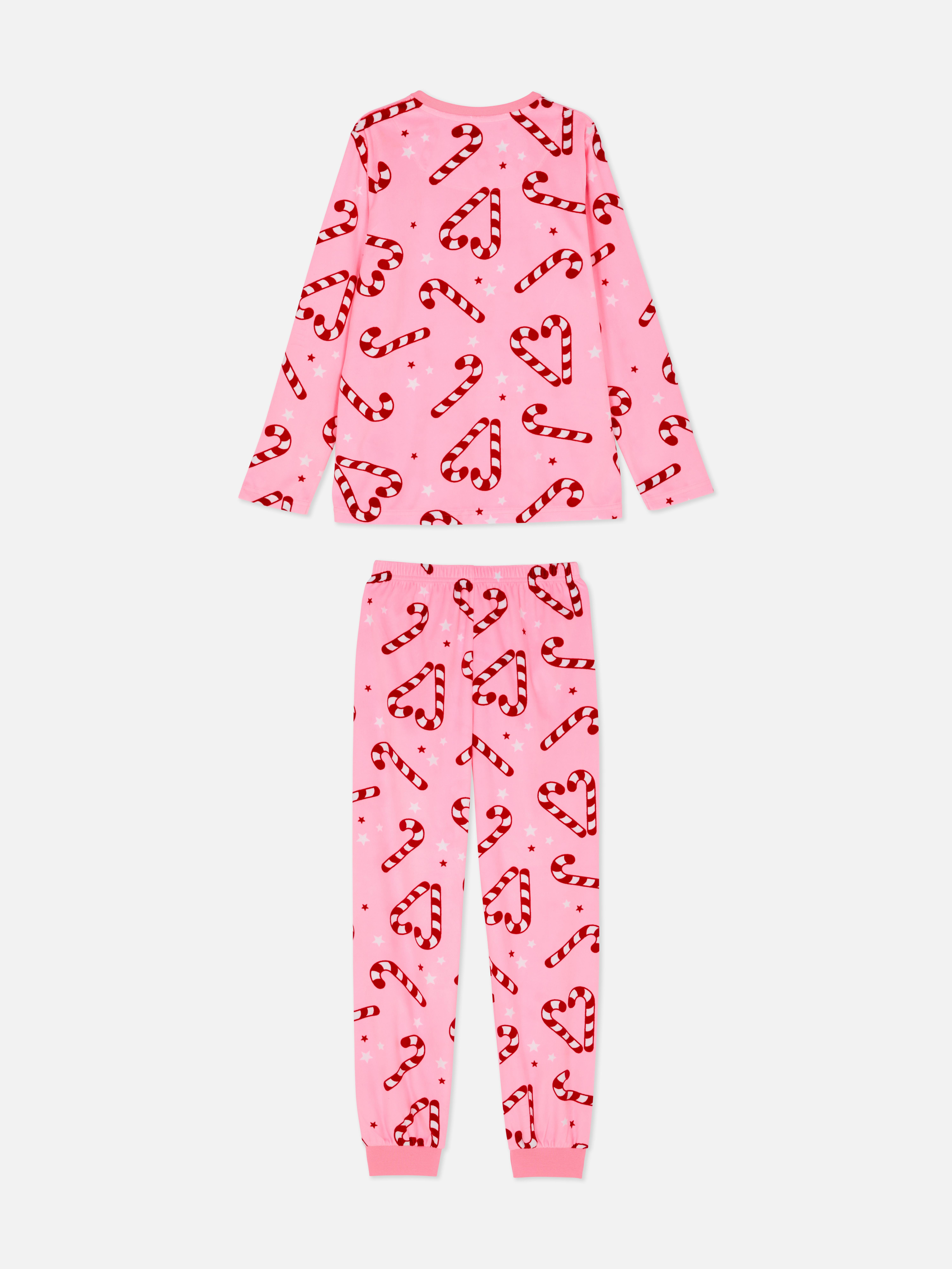 7-15yrs | Christmas Candy Cane Graphic Cosy Pyjamas