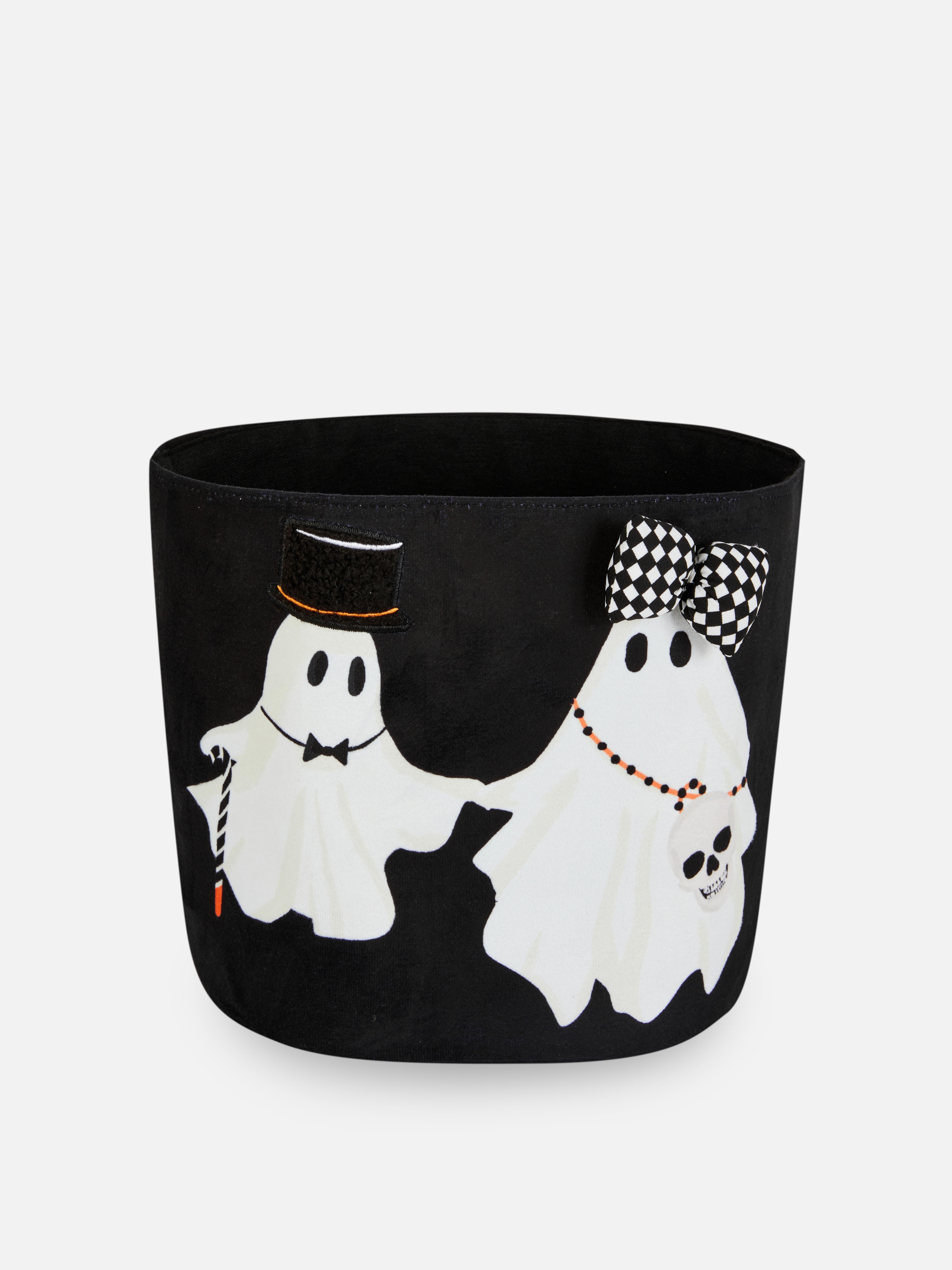 Cesto arrumação fantasma Halloween