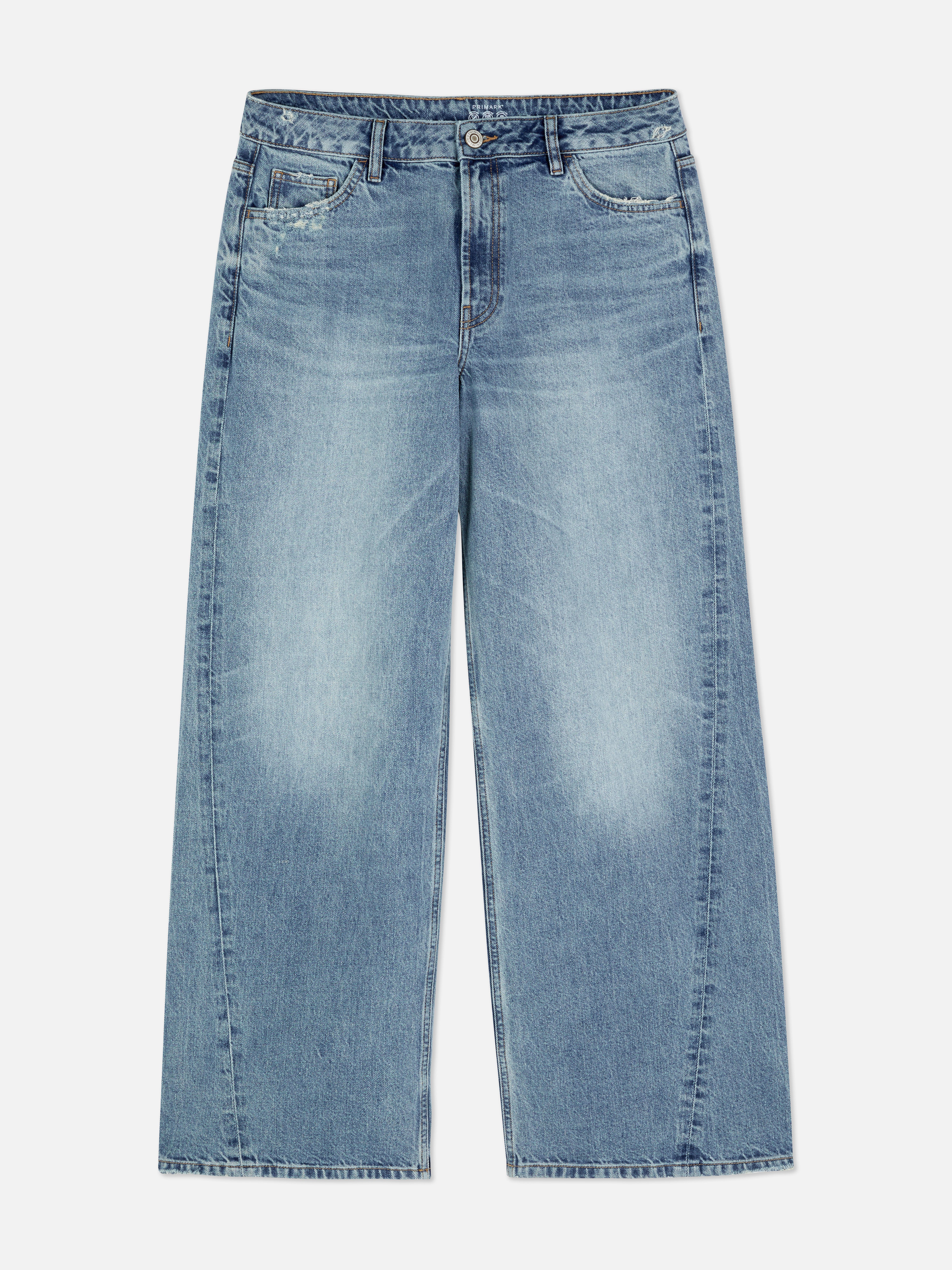 Jean large taille mi-haute