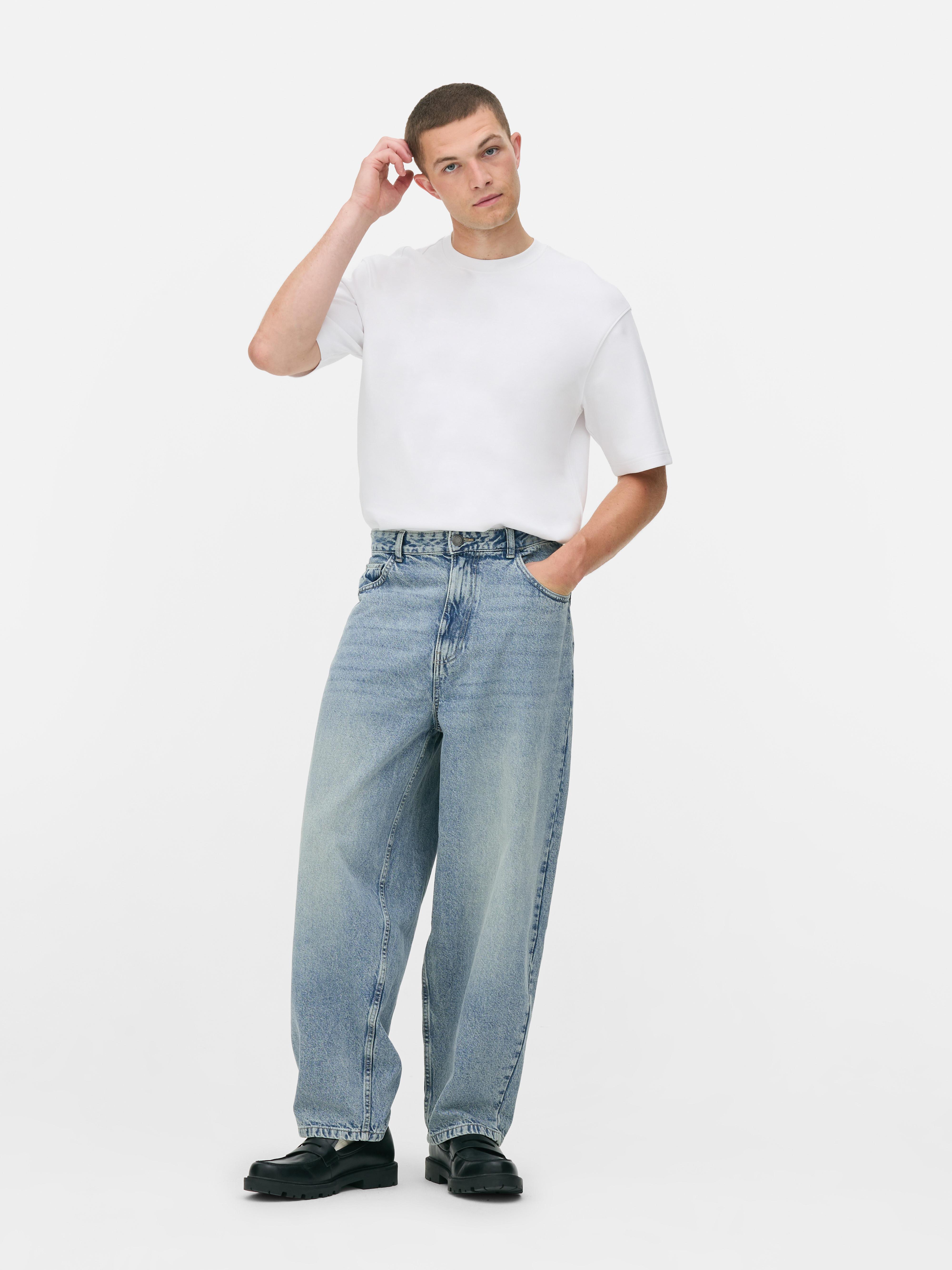 Jean barrel taille basse