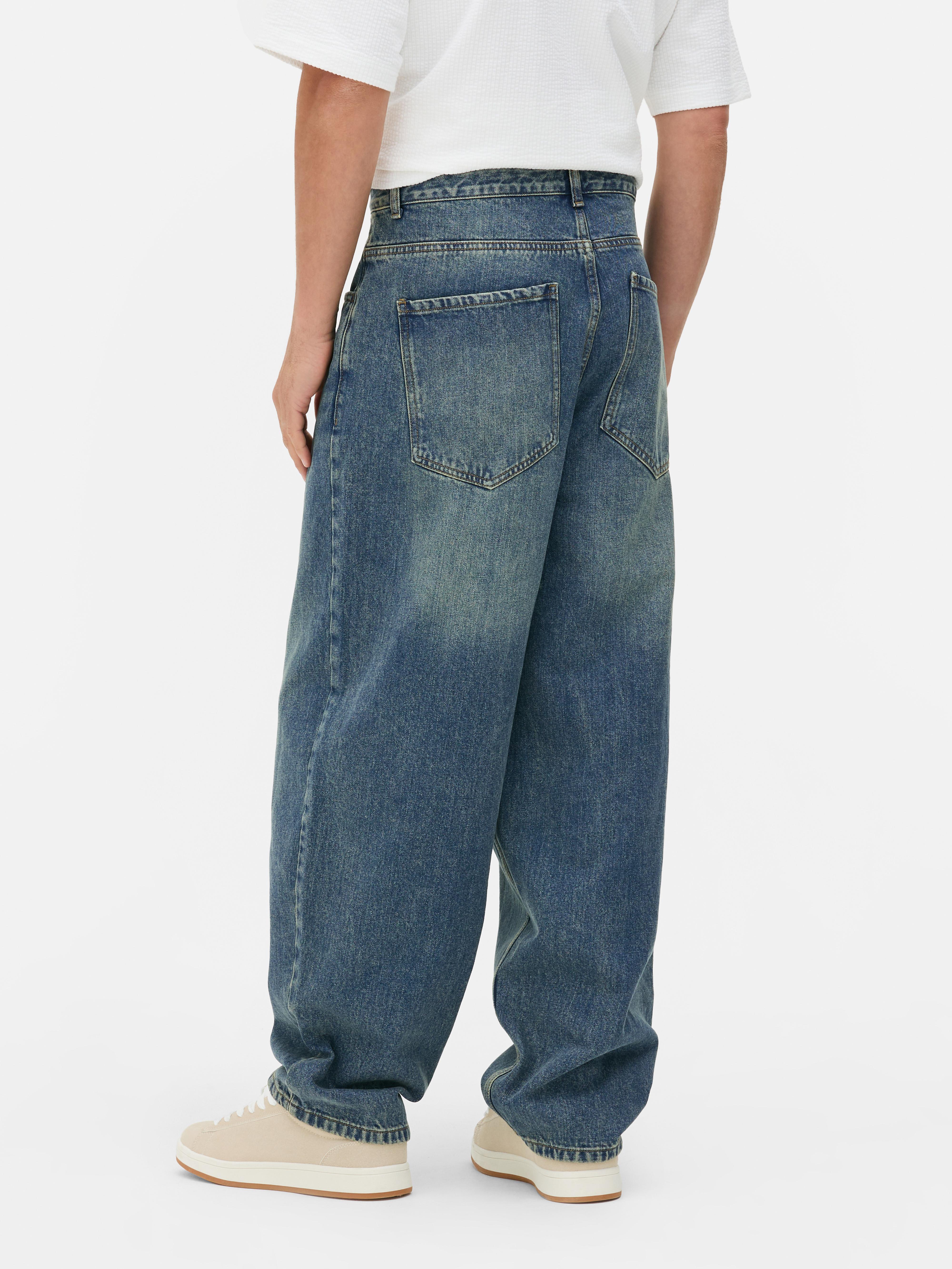 Jean barrel taille basse