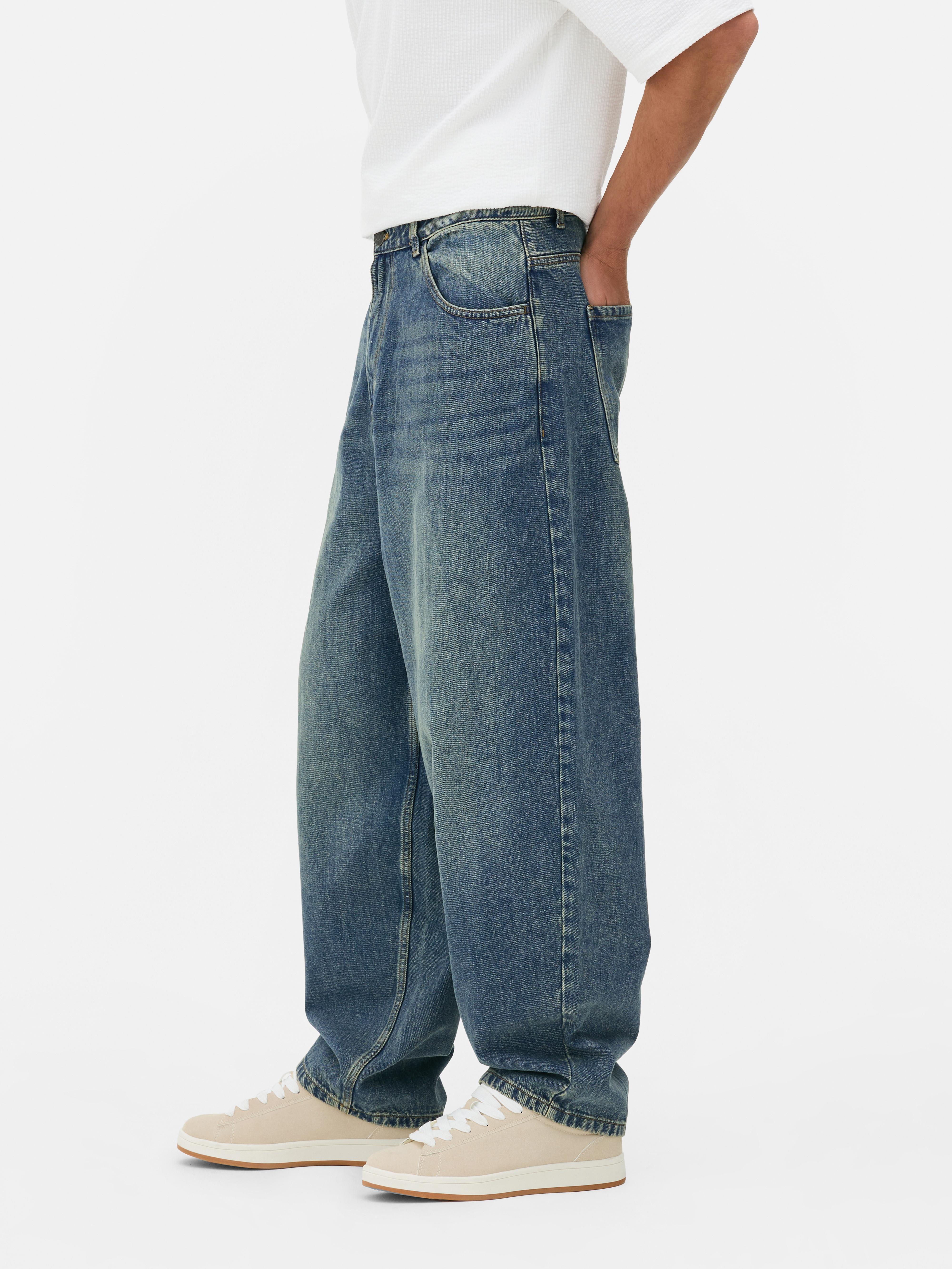 Jean barrel taille basse