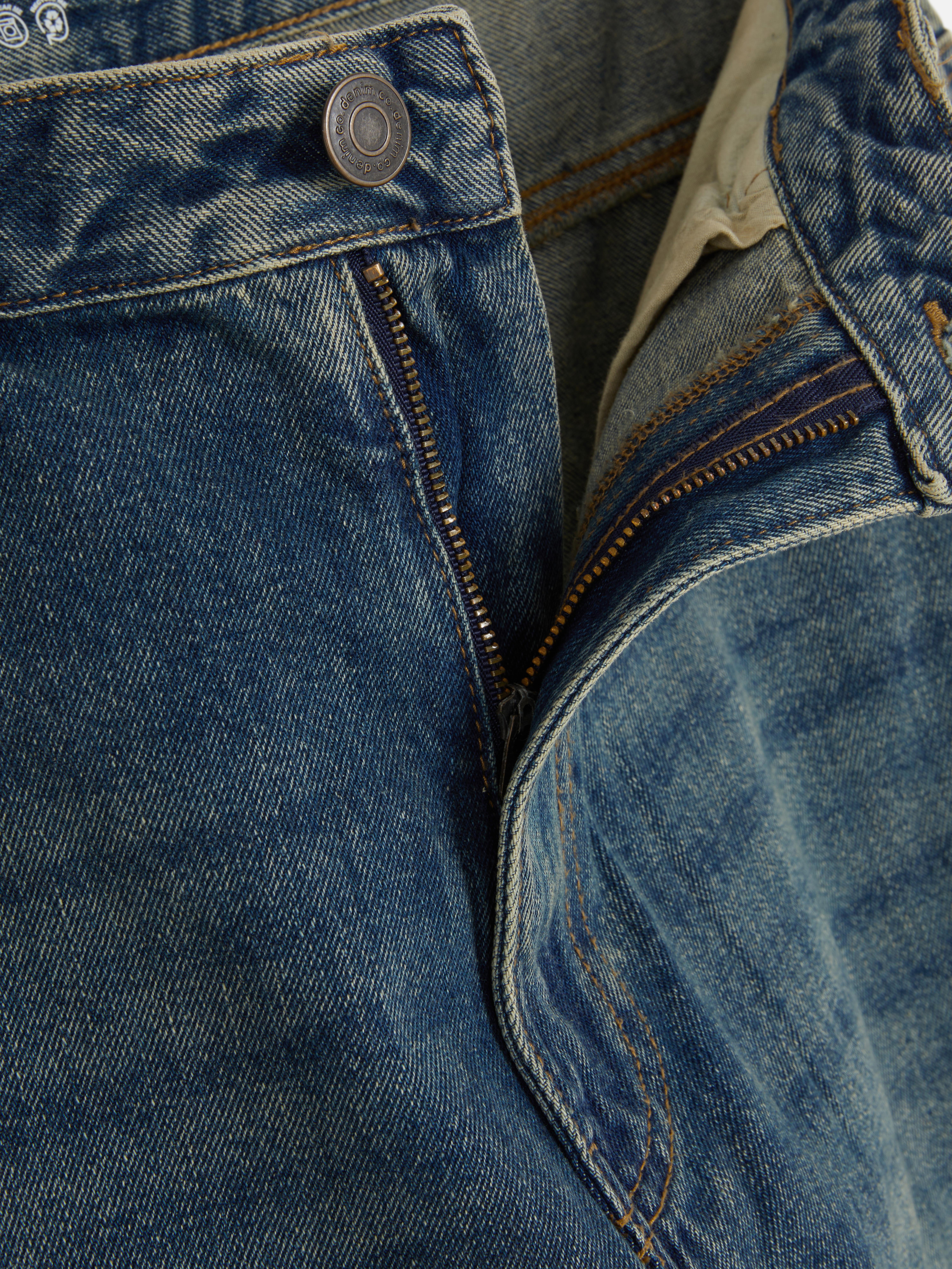 Jean barrel taille basse