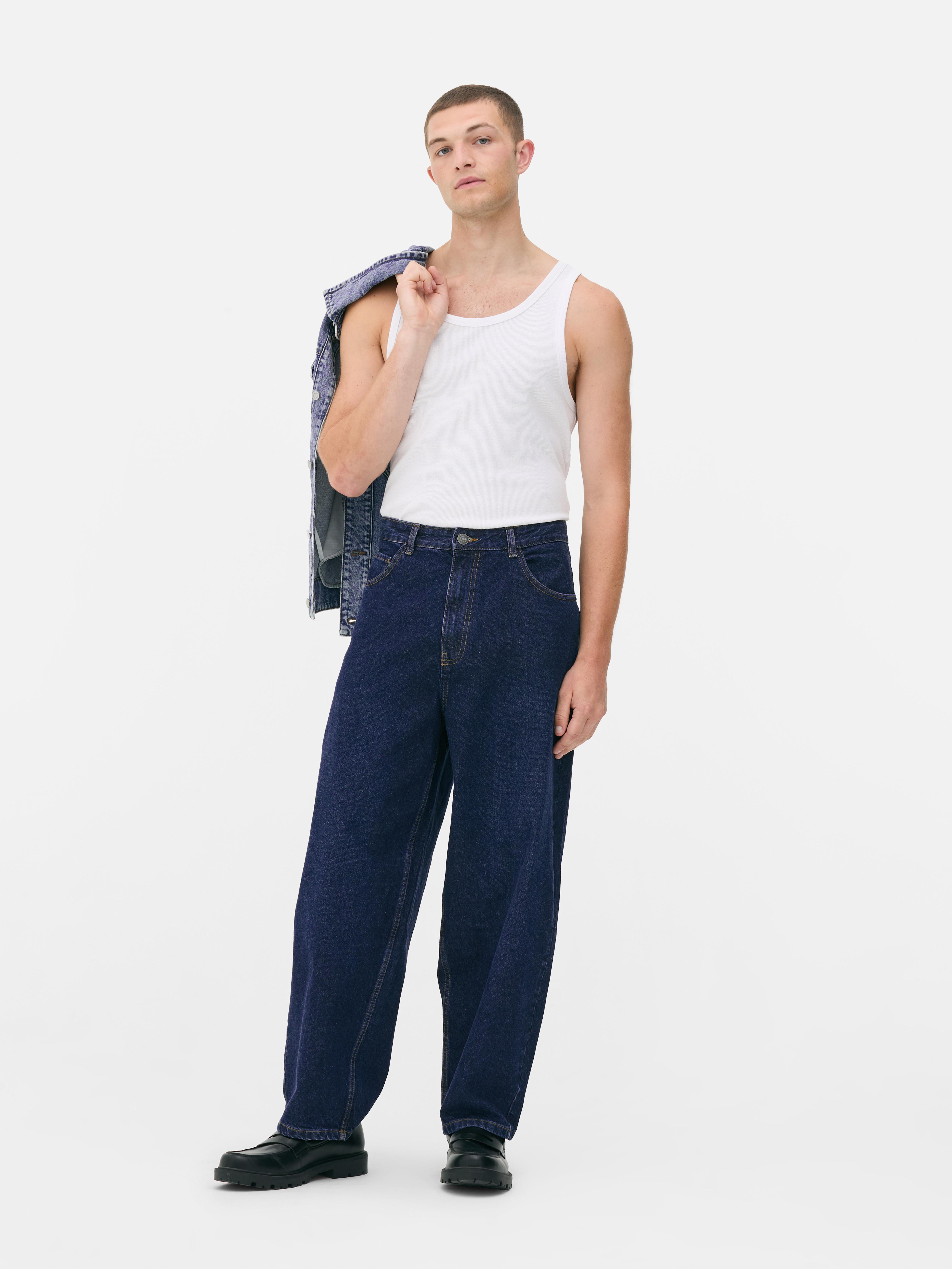 Jean barrel taille basse