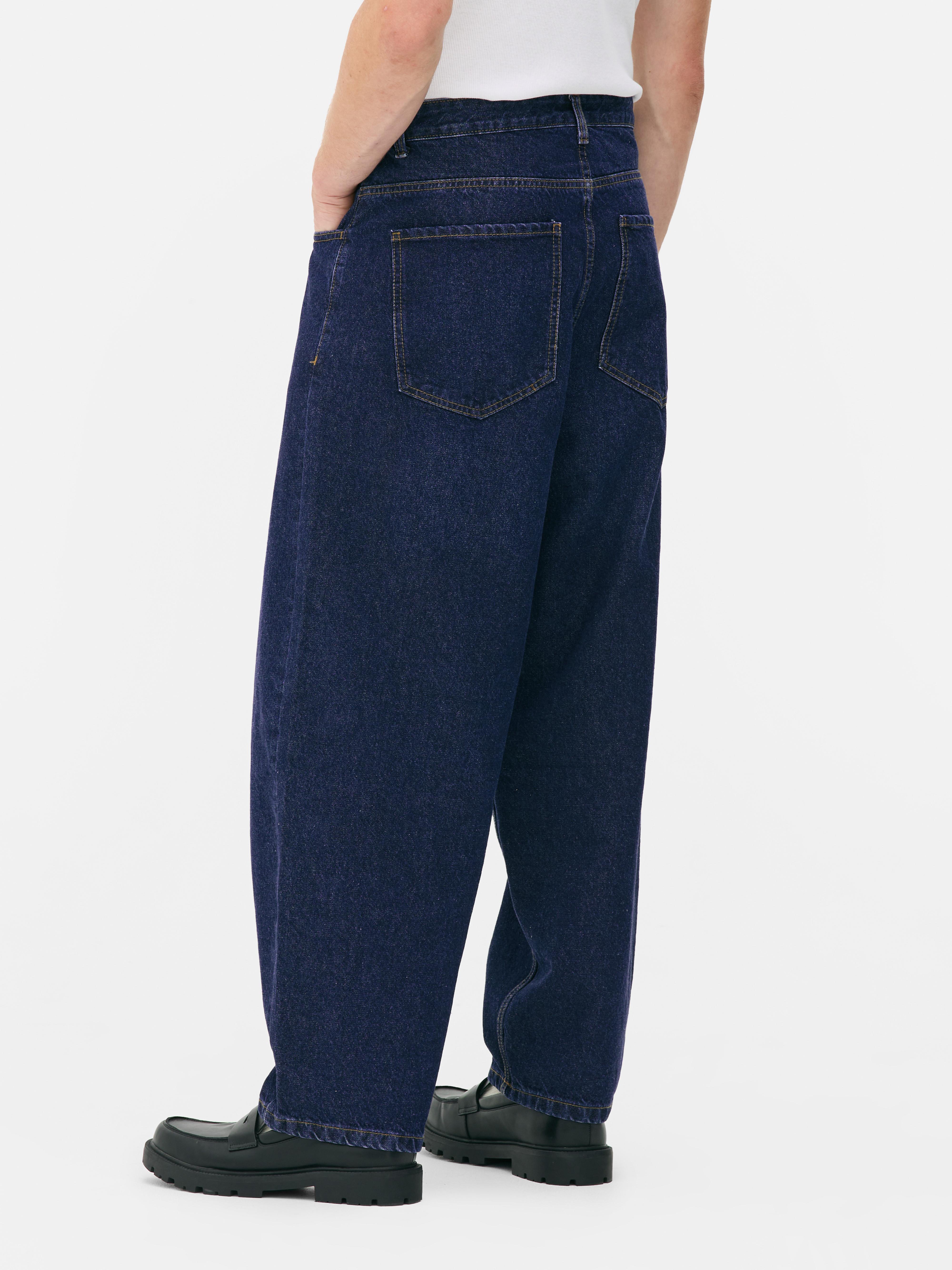 Jean barrel taille basse