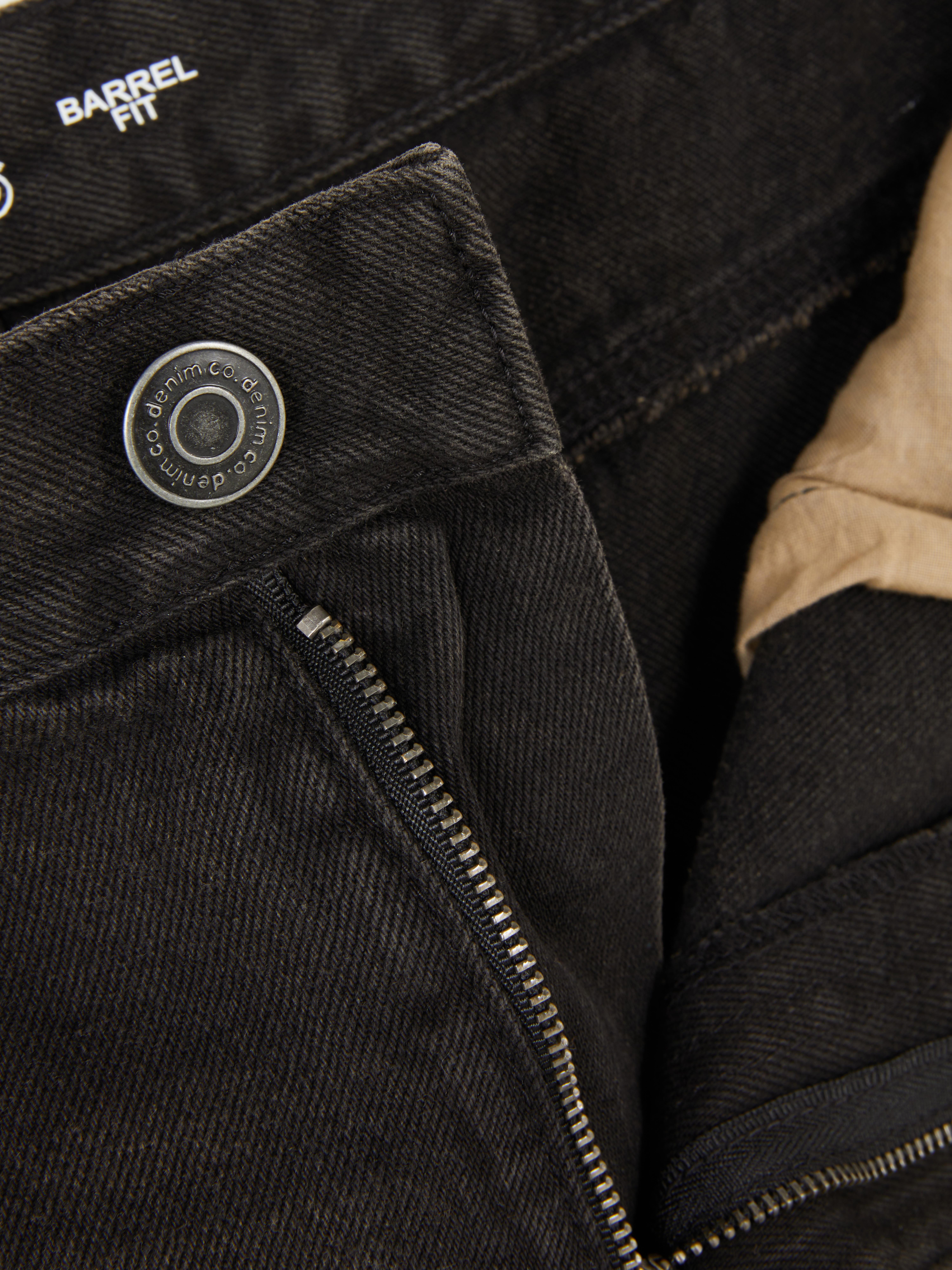 Jean barrel taille basse