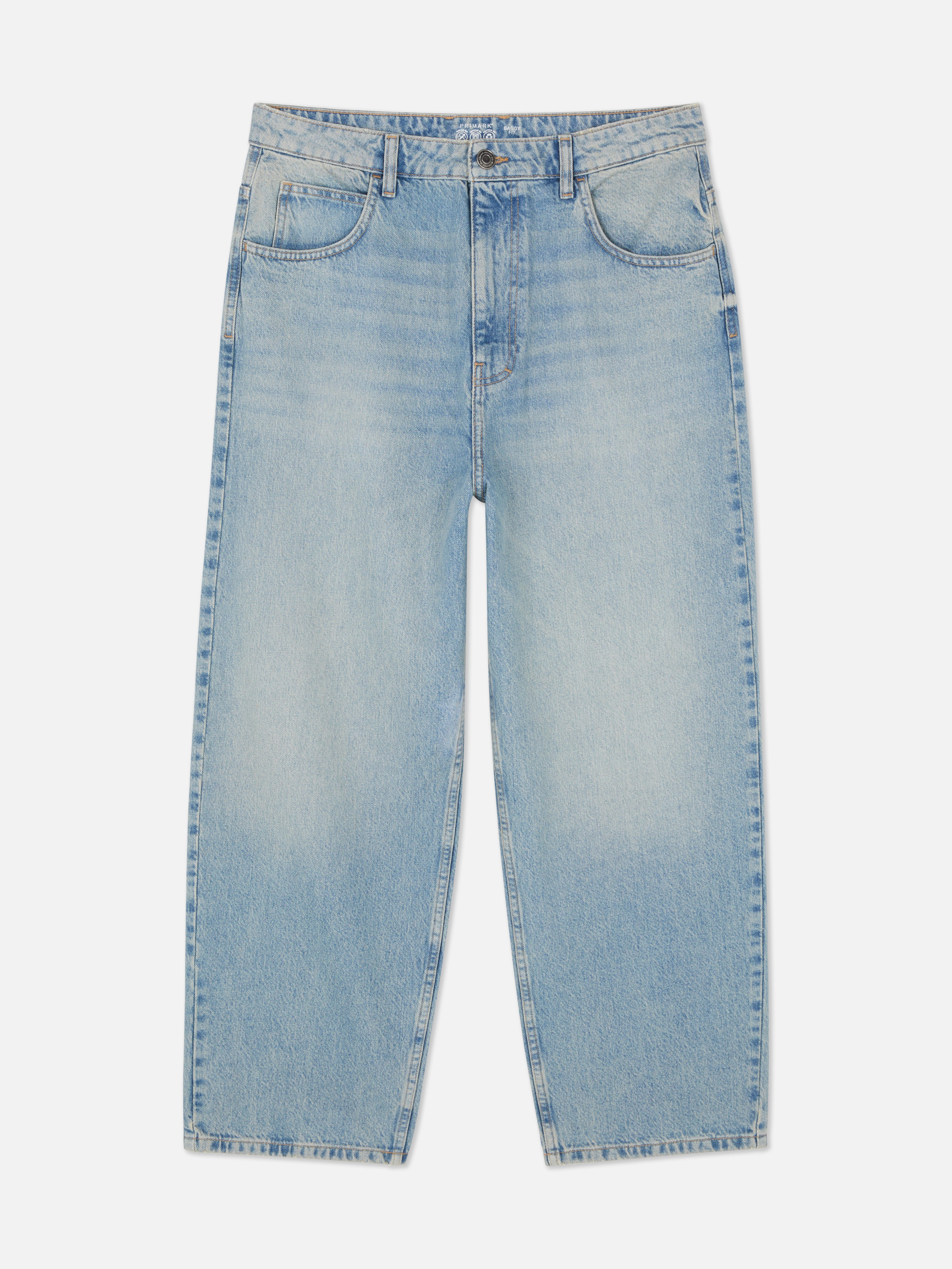 Jean baggy à taille mi-haute