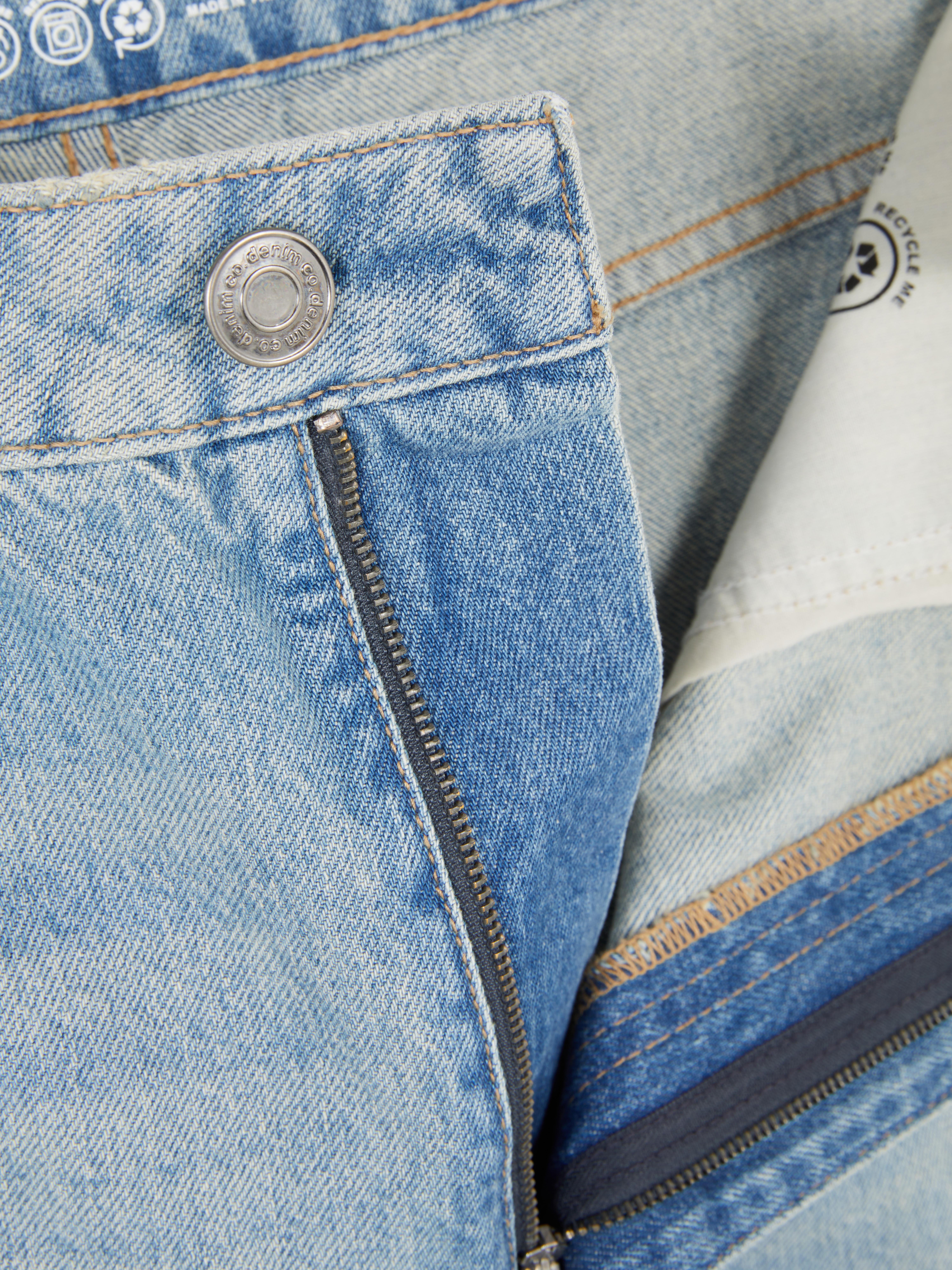 Jean baggy à taille mi-haute