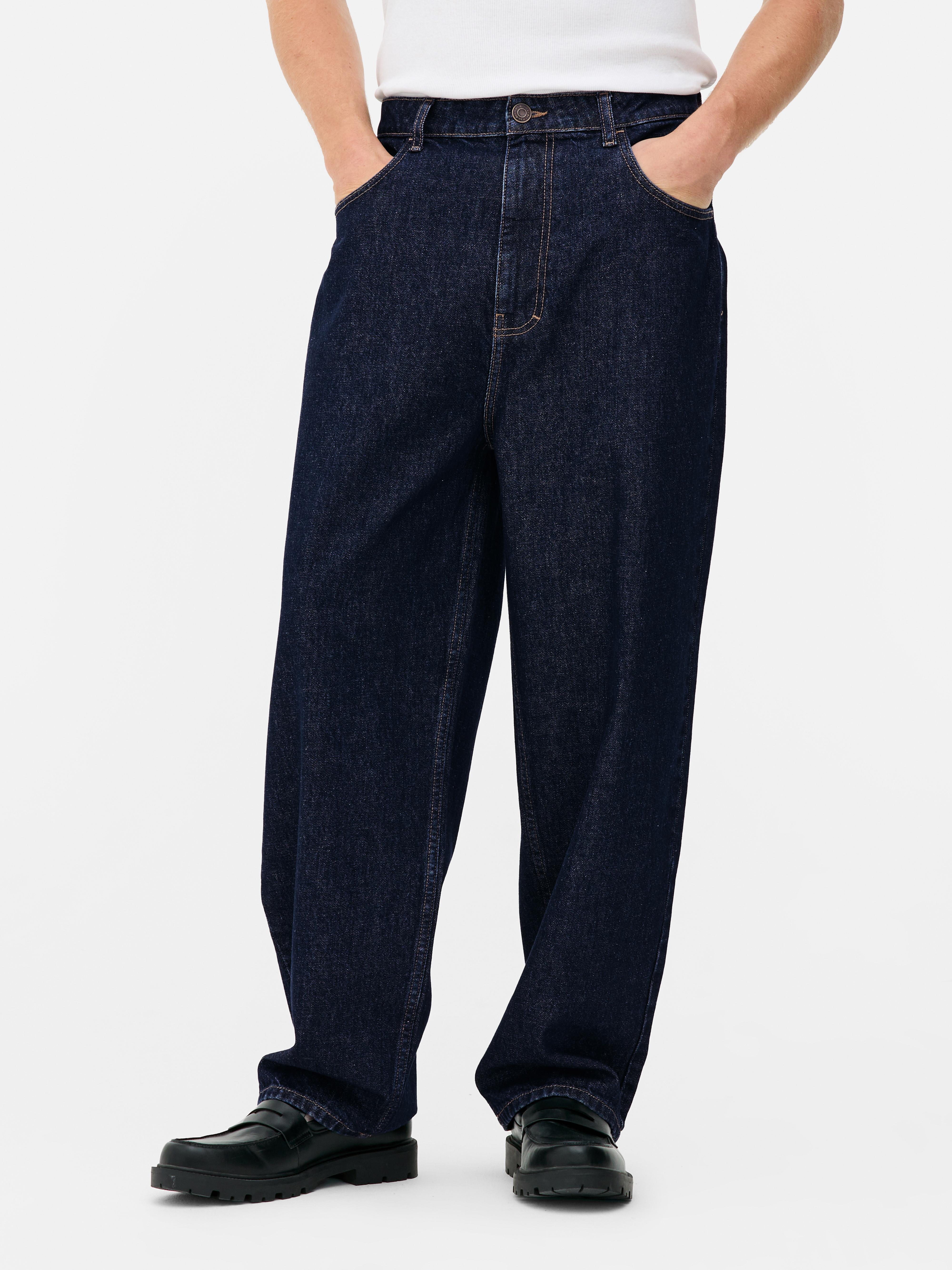 Baggy-Jeans mit mittlerer Leibhöhe
