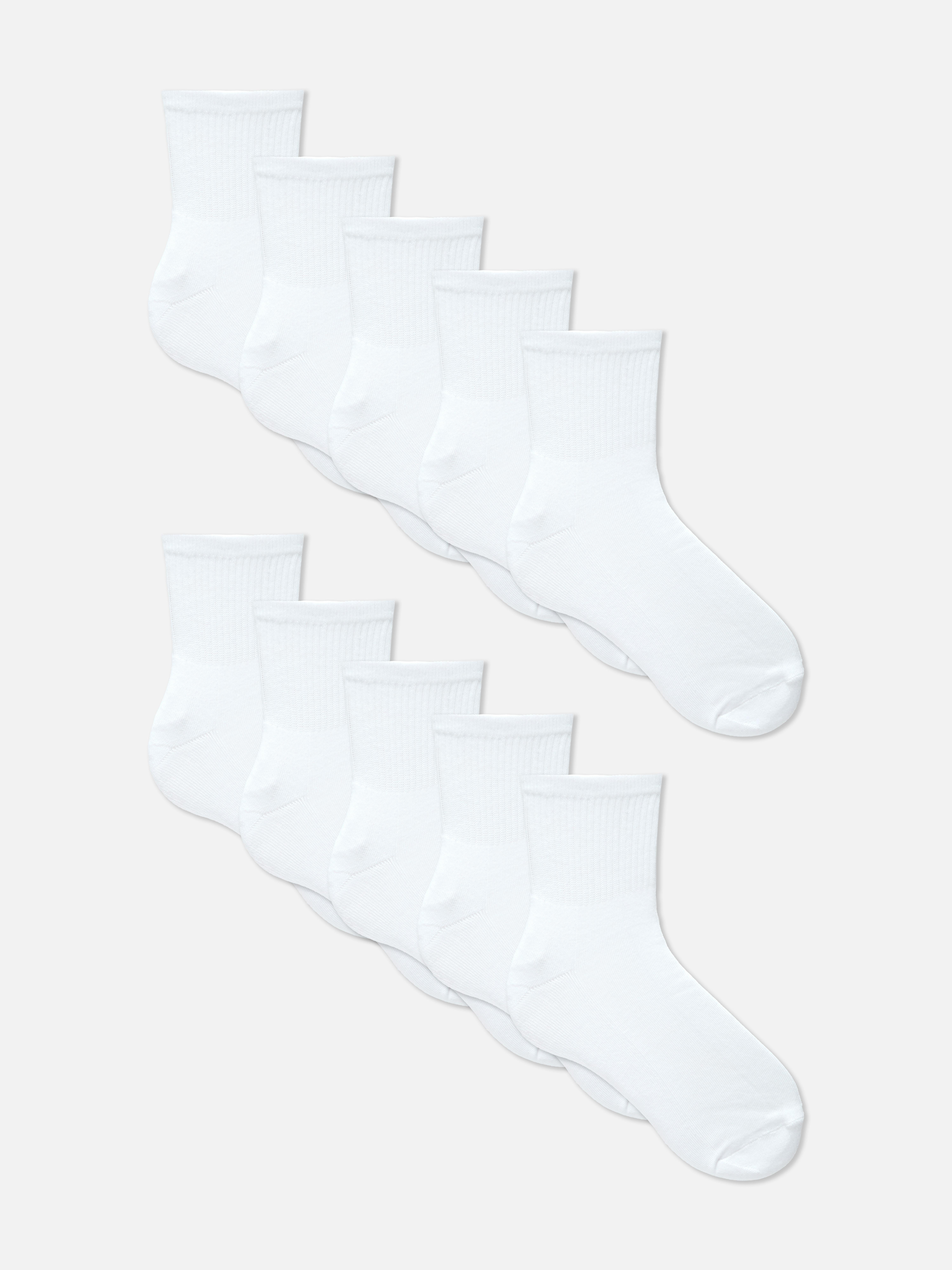 10pk Quarter Crew Socks
