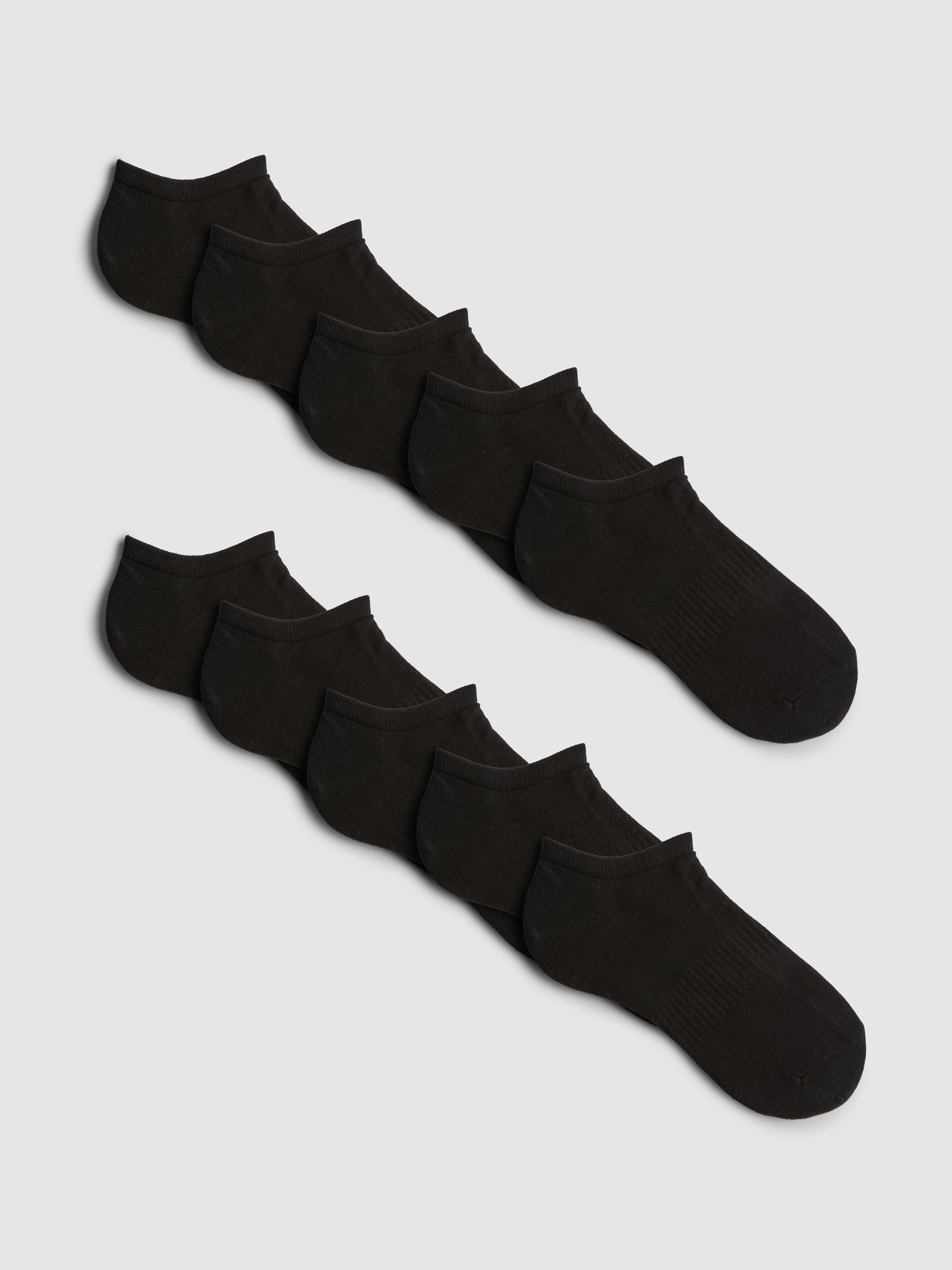 10pk Ribbed Trainer Socks