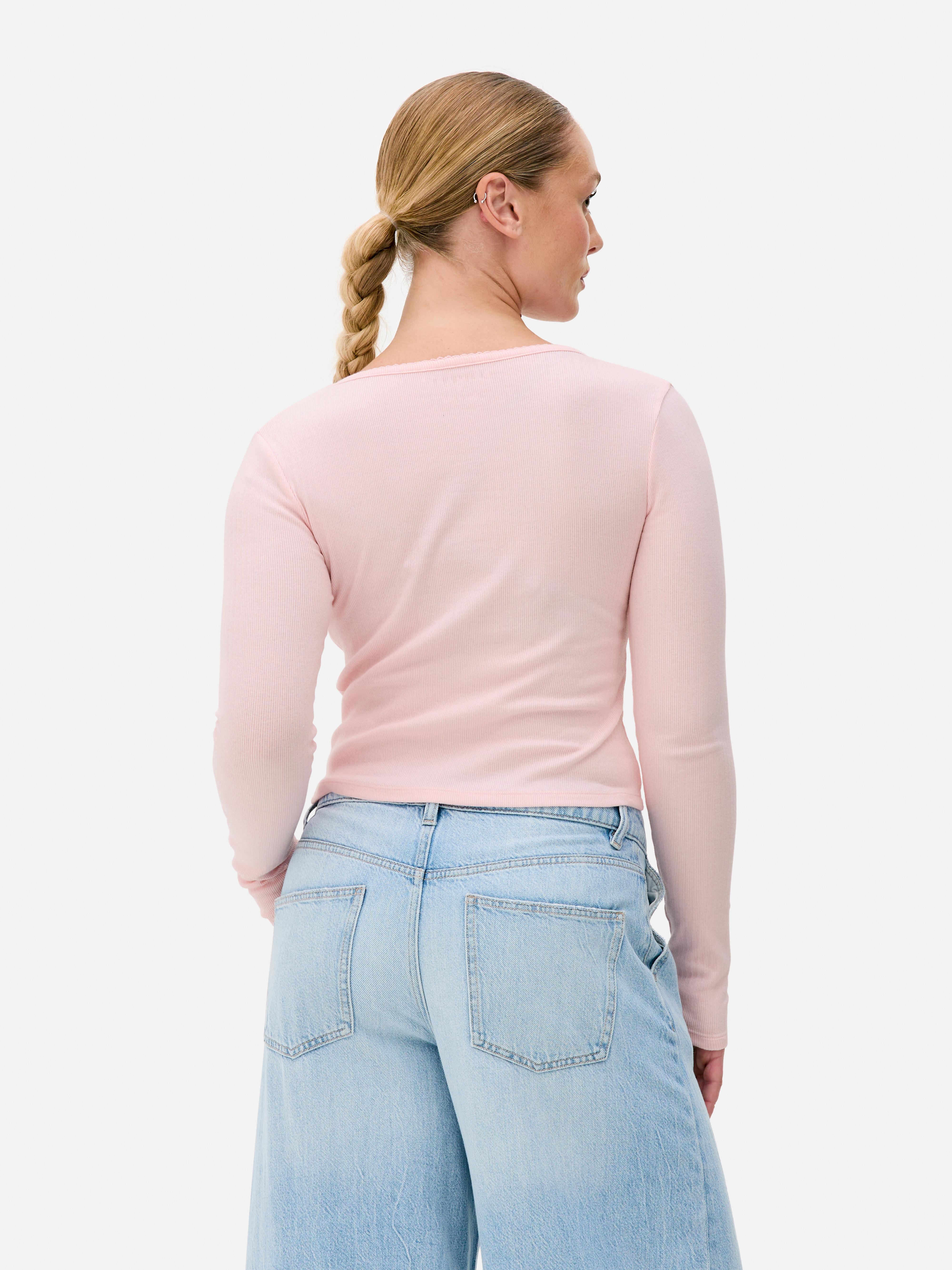Scoop Neck Pointelle Top