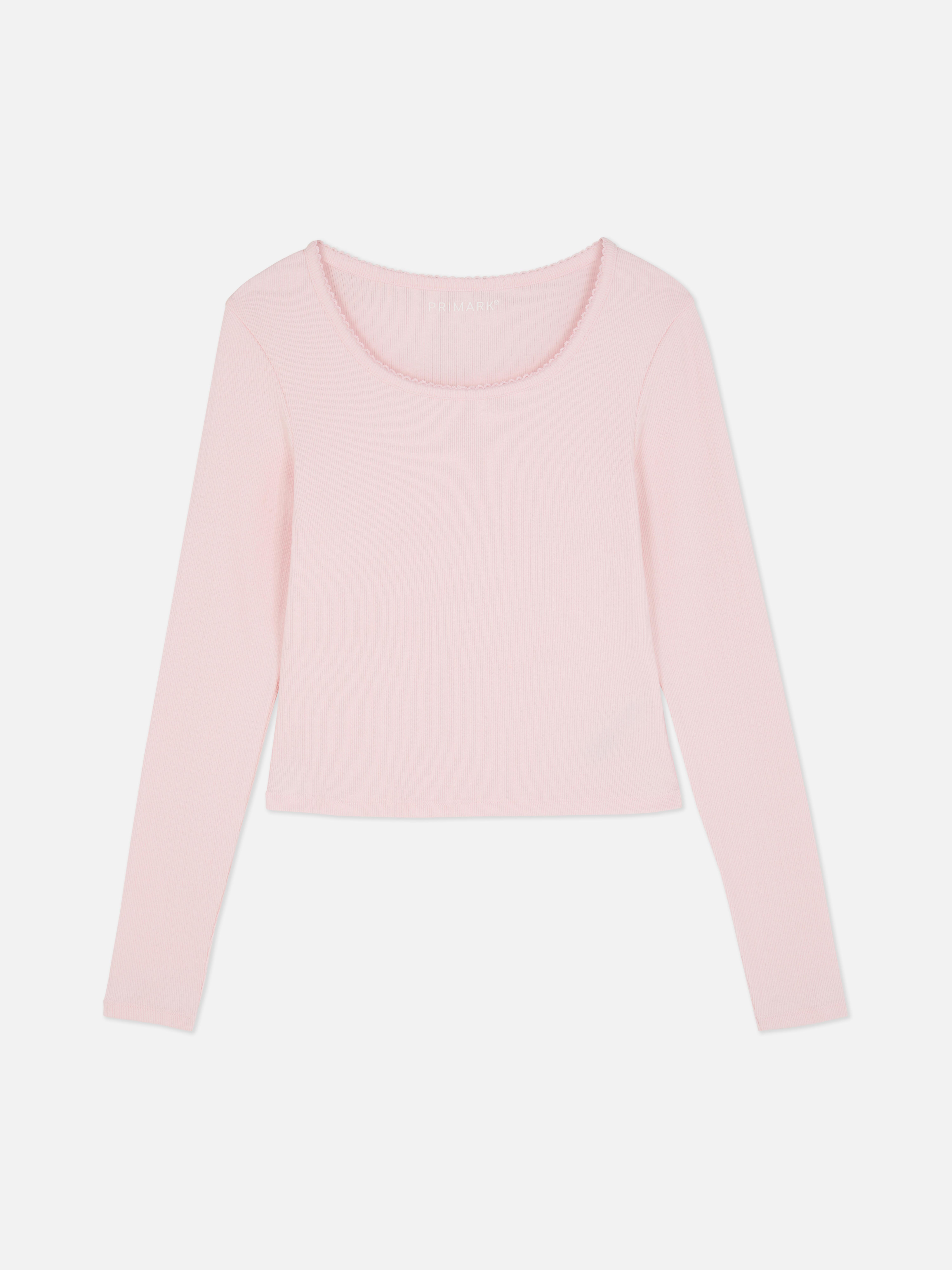 Scoop Neck Pointelle Top