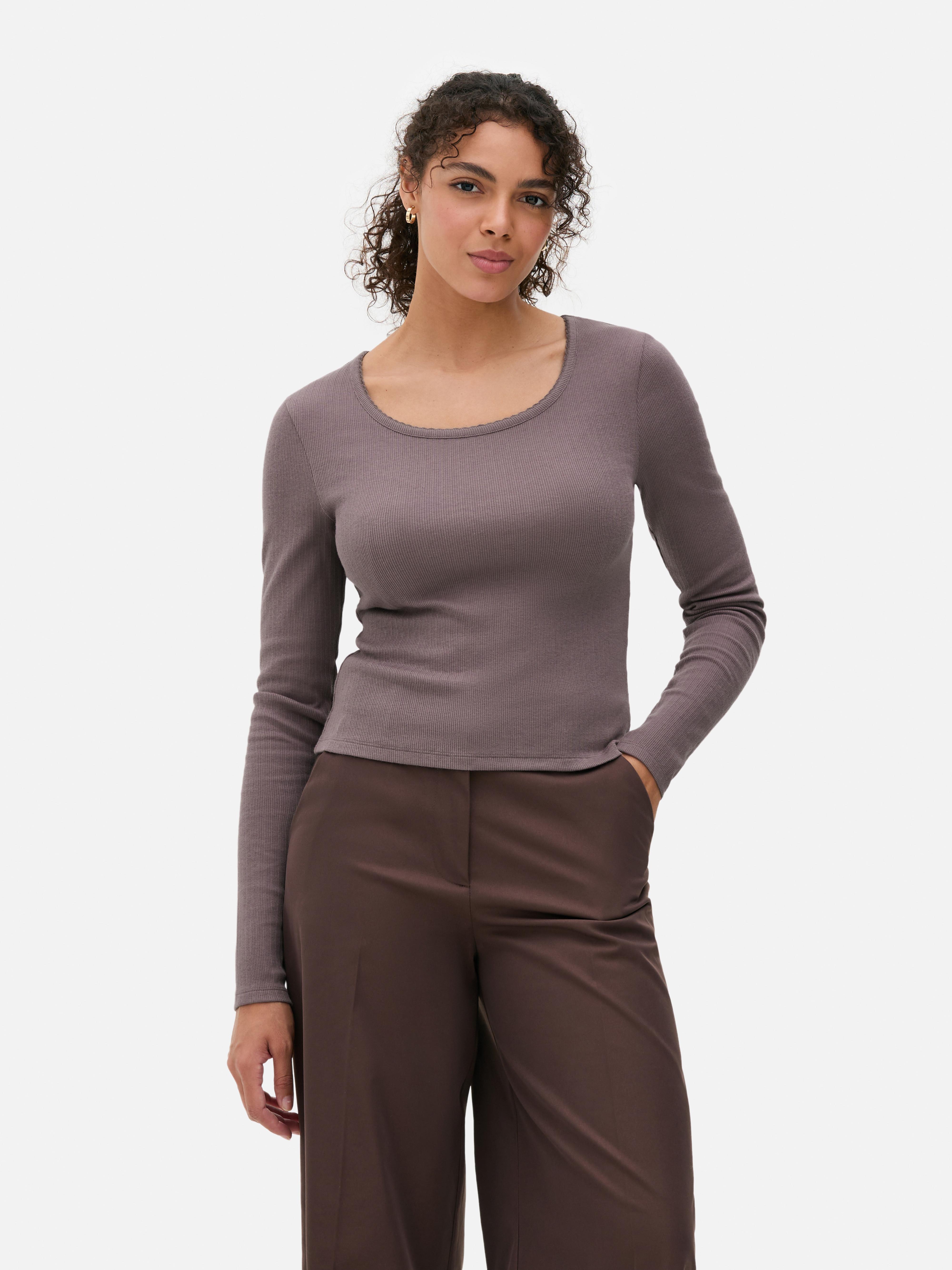 Scoop Neck Pointelle Top