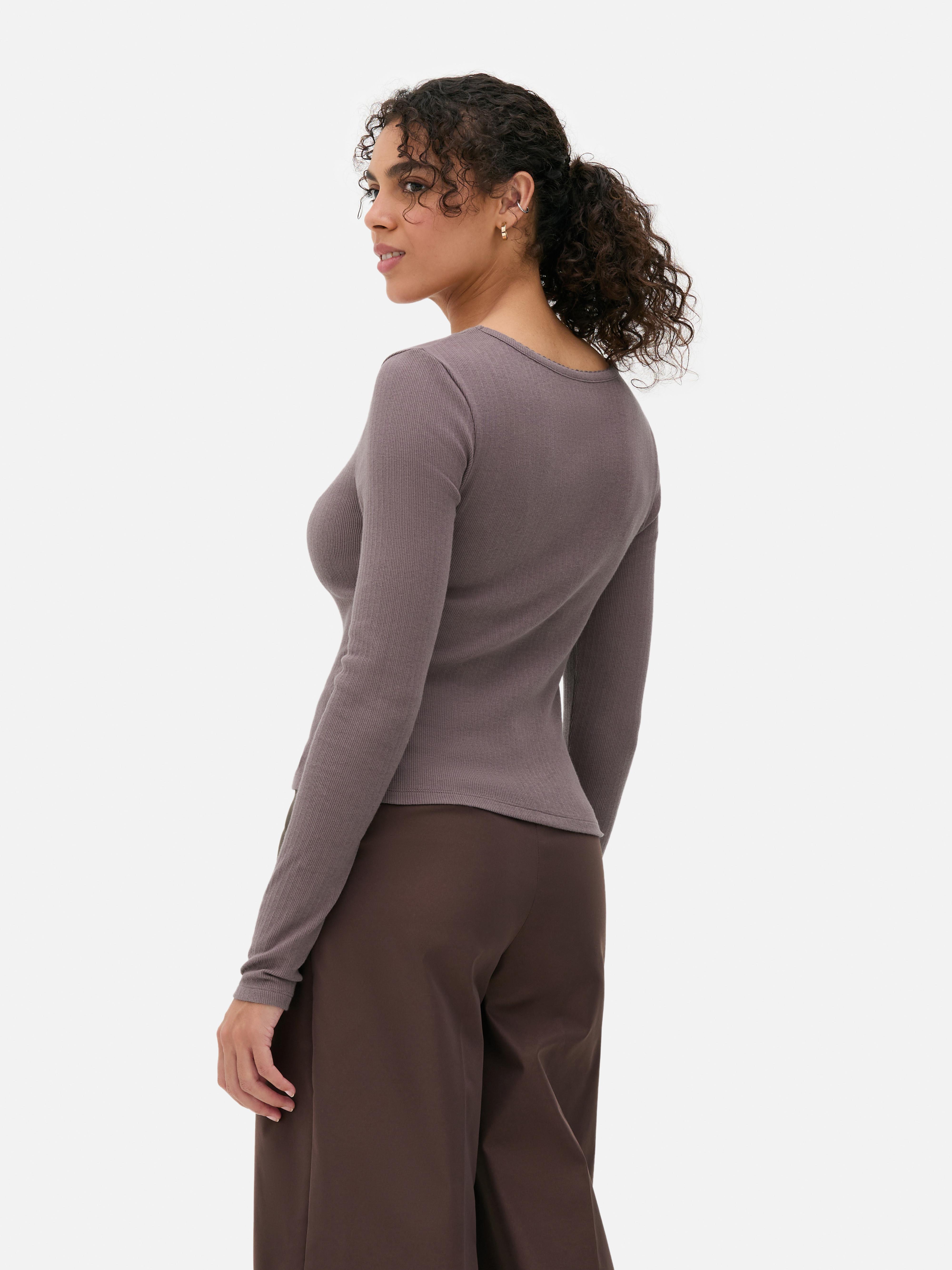 Scoop Neck Pointelle Top