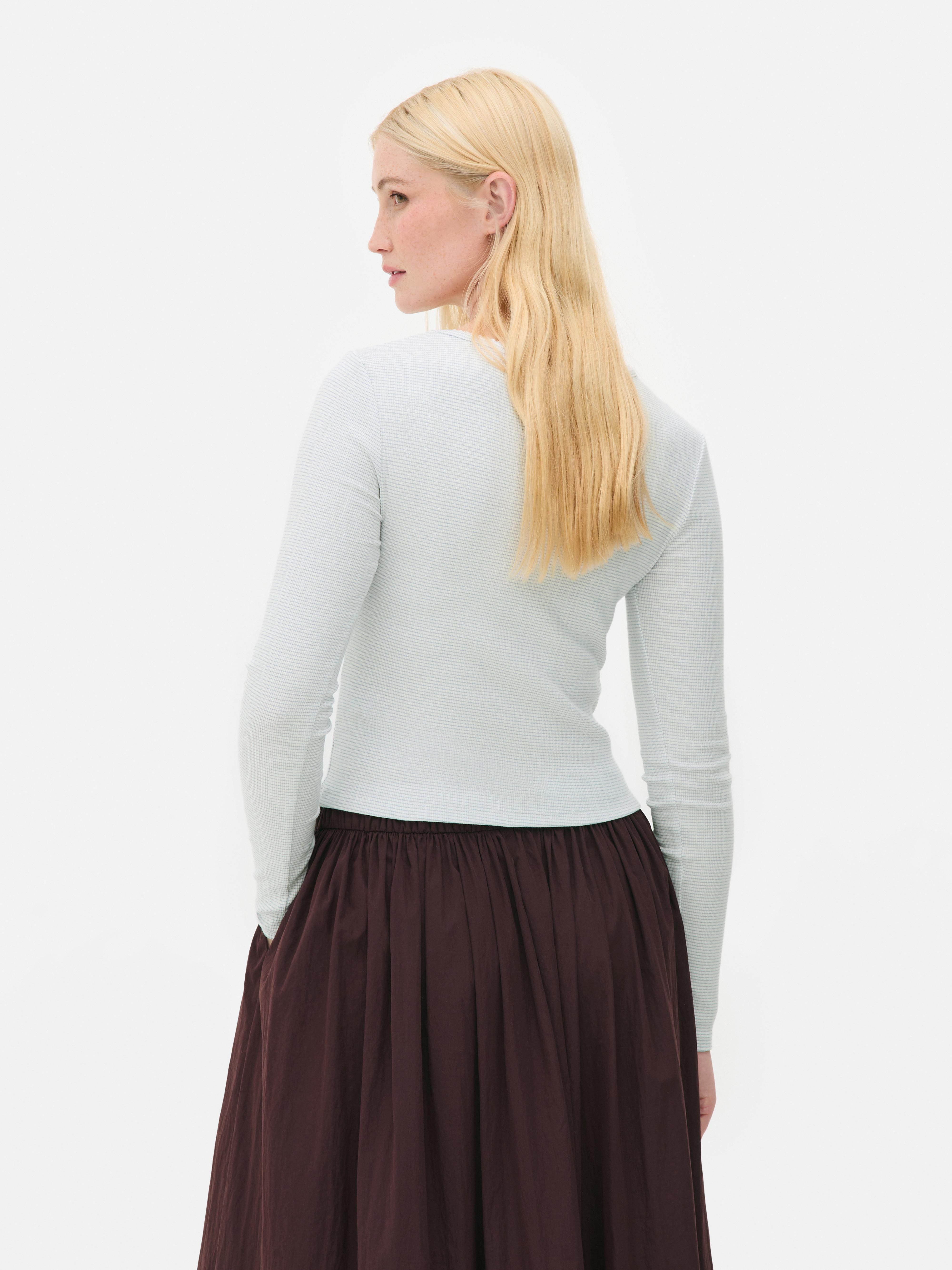 Scoop Neck Pointelle Top