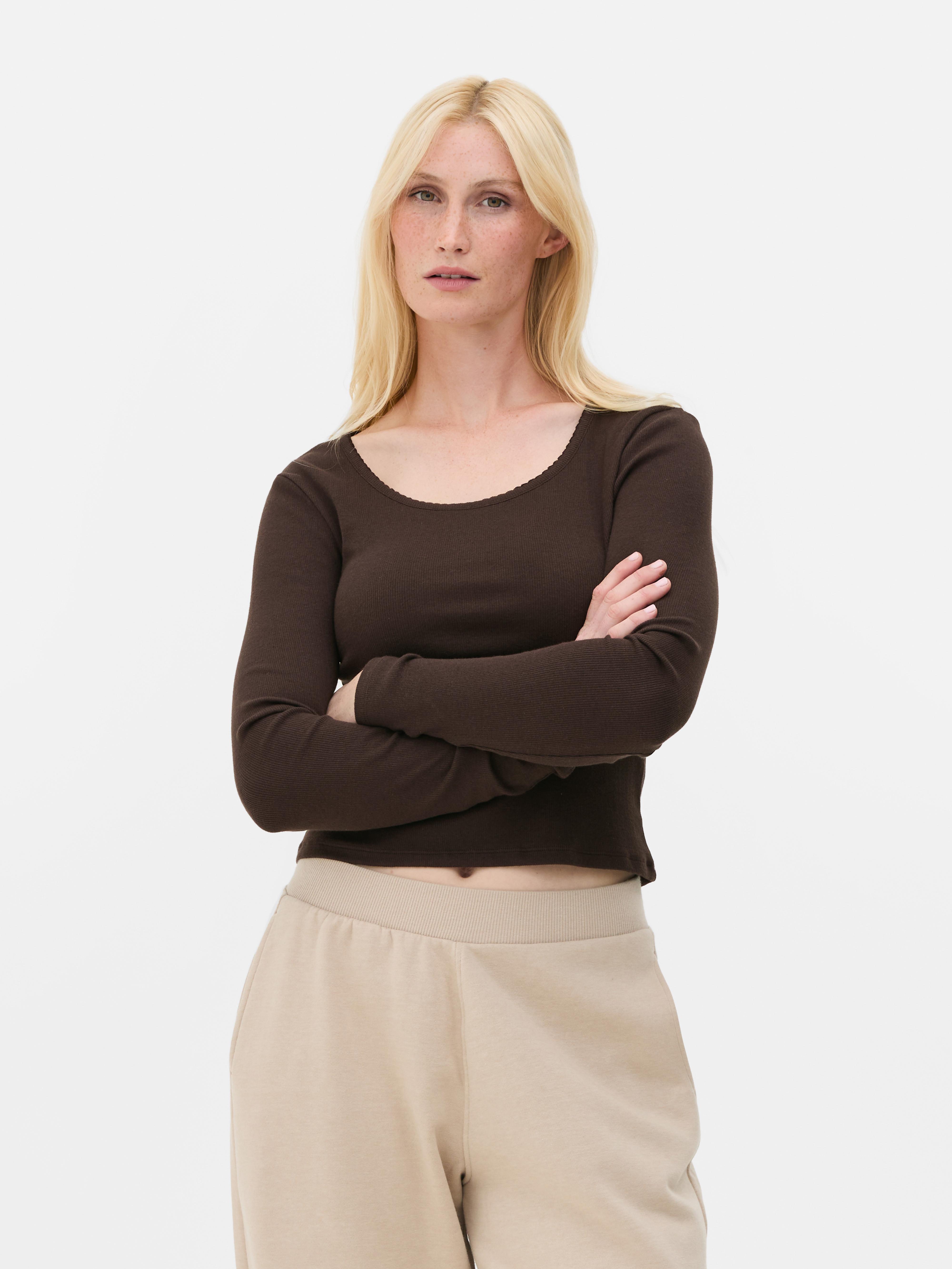 Scoop Neck Pointelle Top