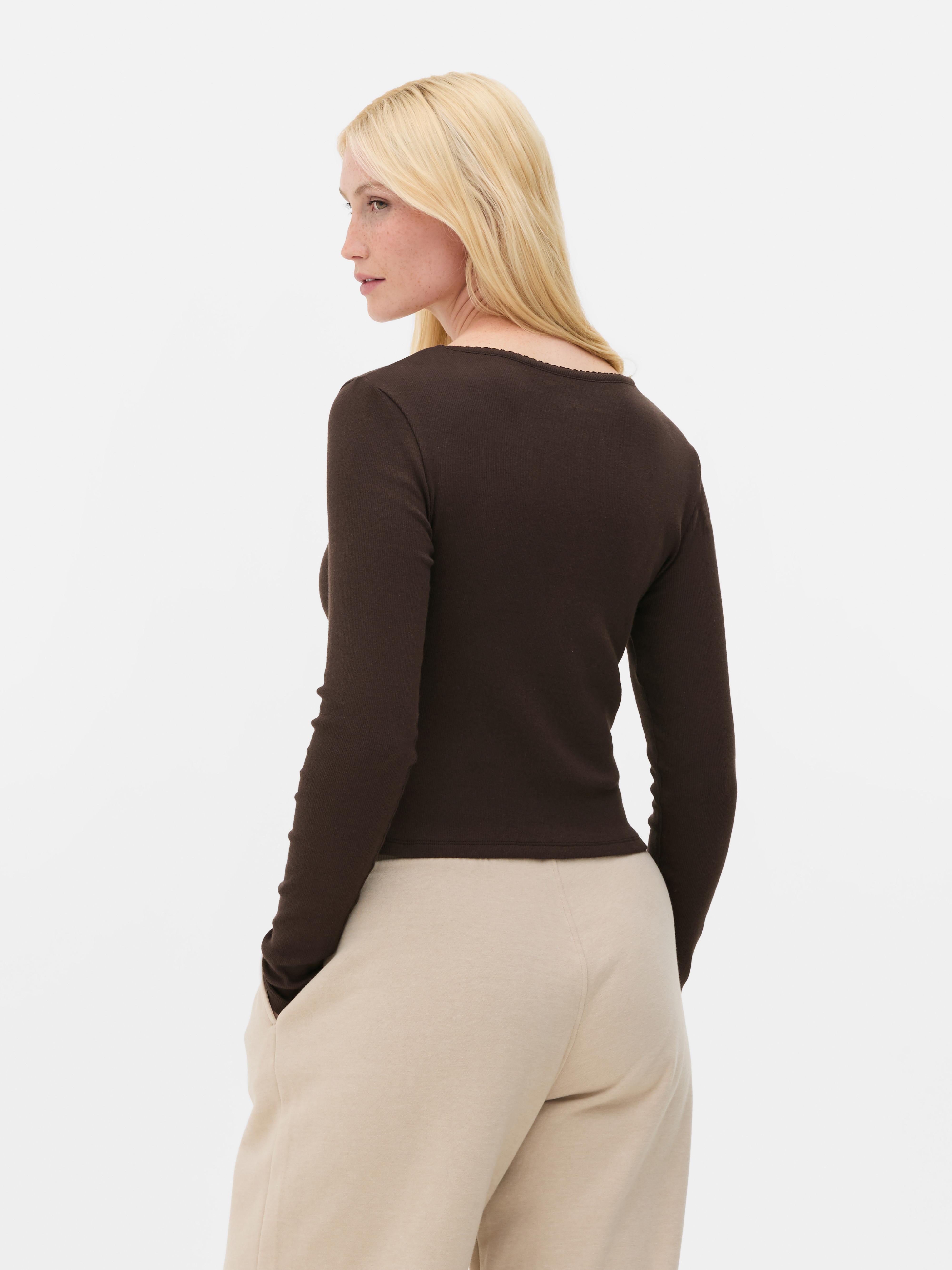 Scoop Neck Pointelle Top