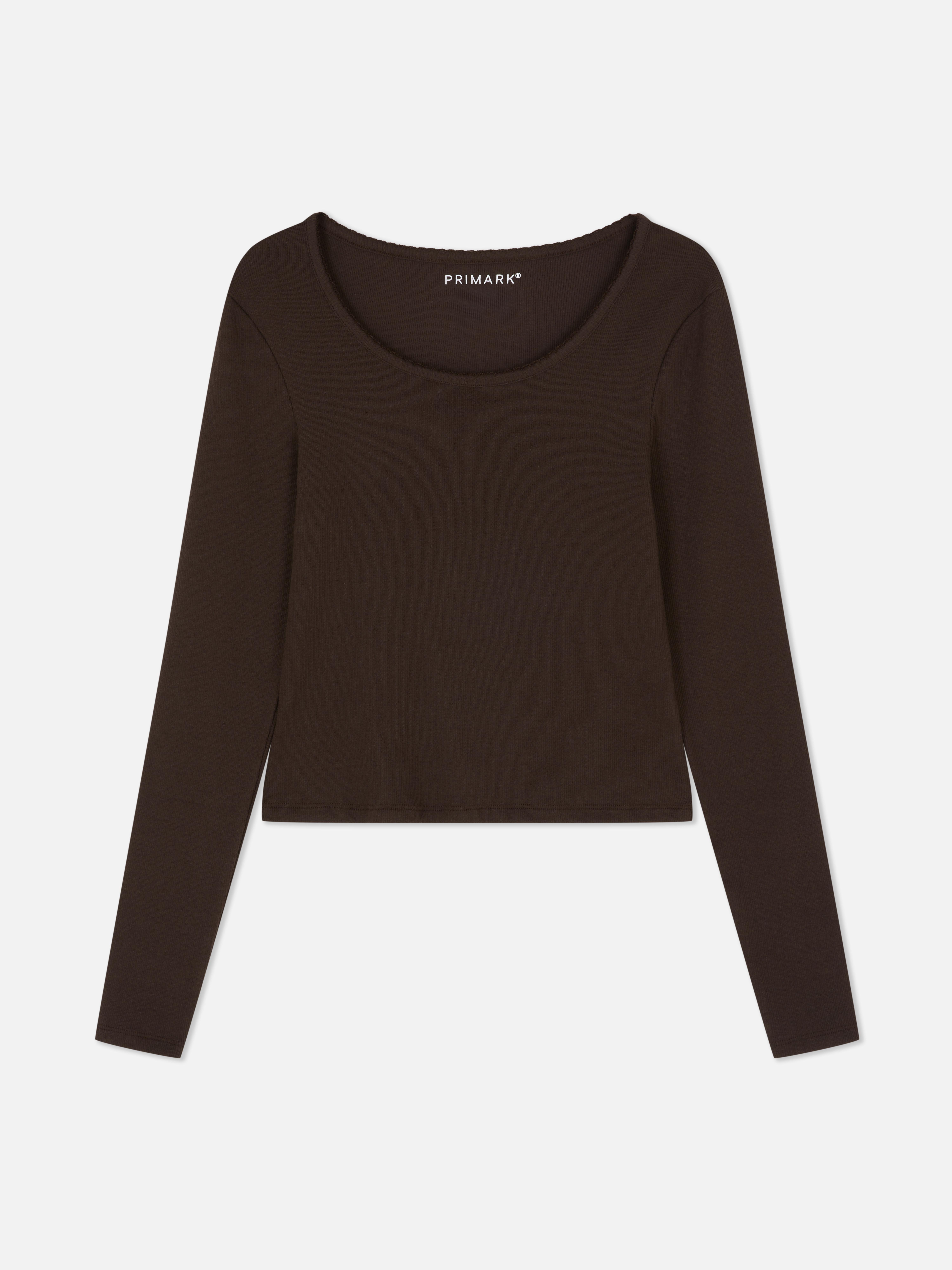 Scoop Neck Pointelle Top