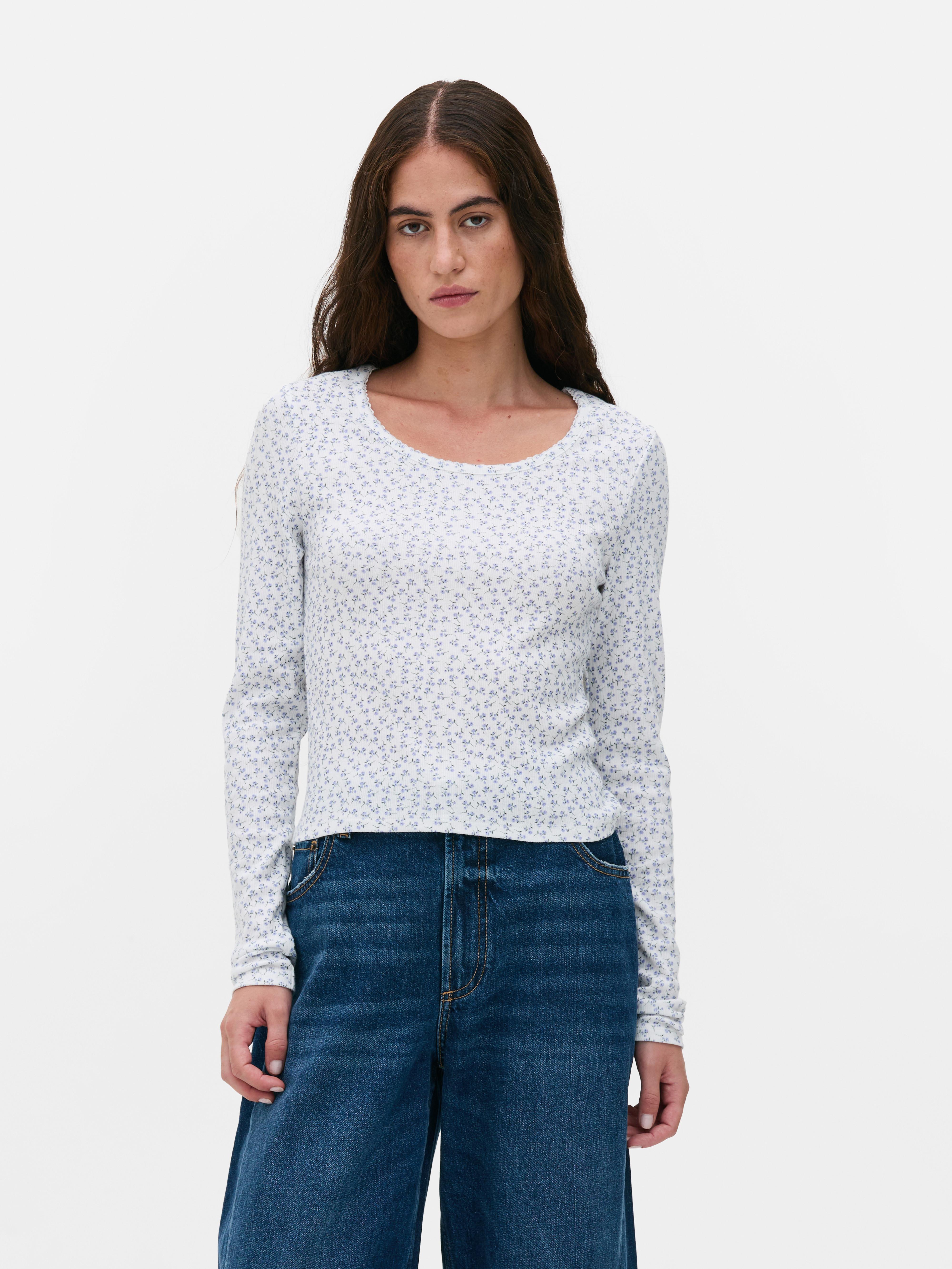 Scoop Neck Pointelle Top