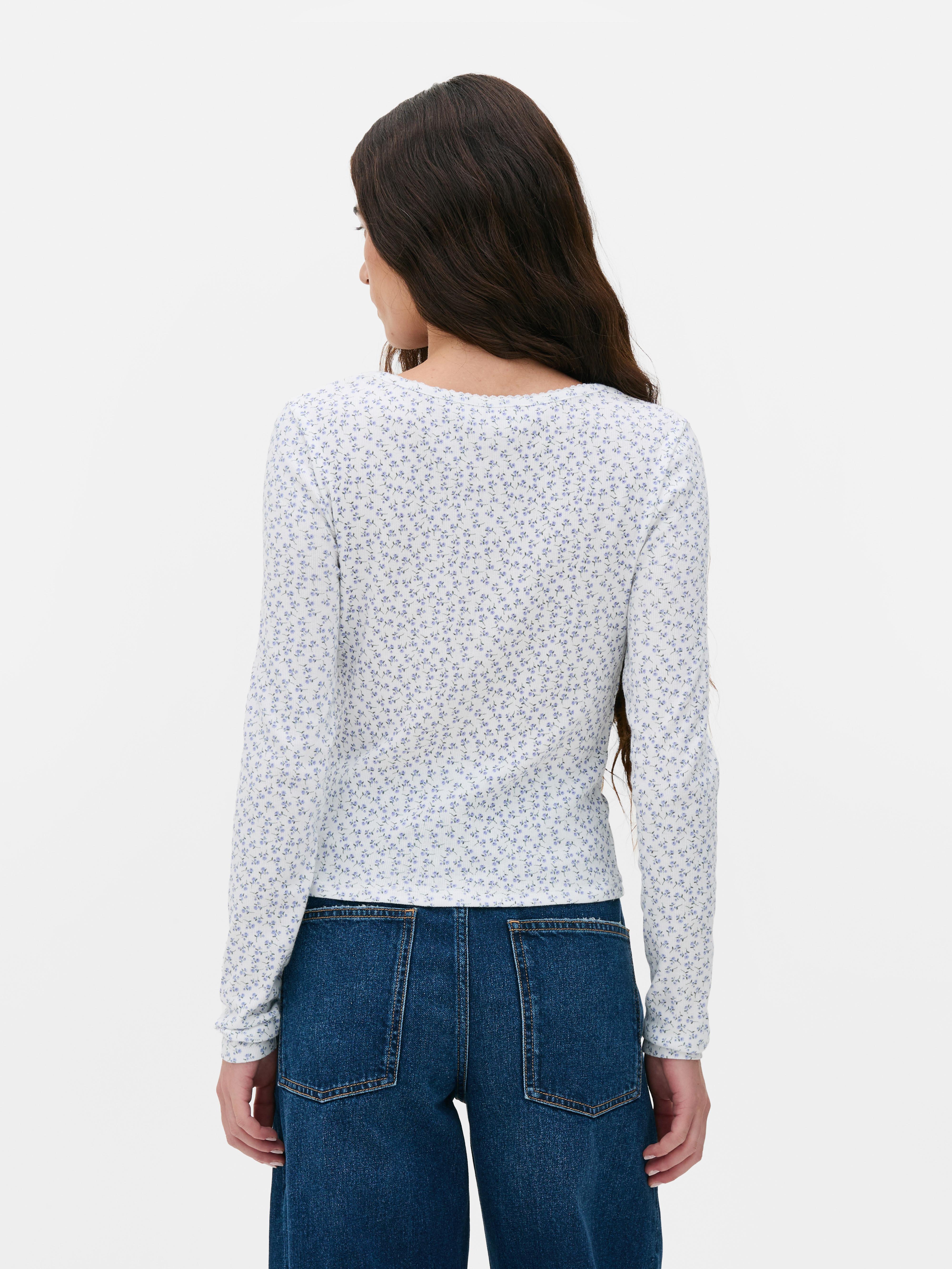 Scoop Neck Pointelle Top