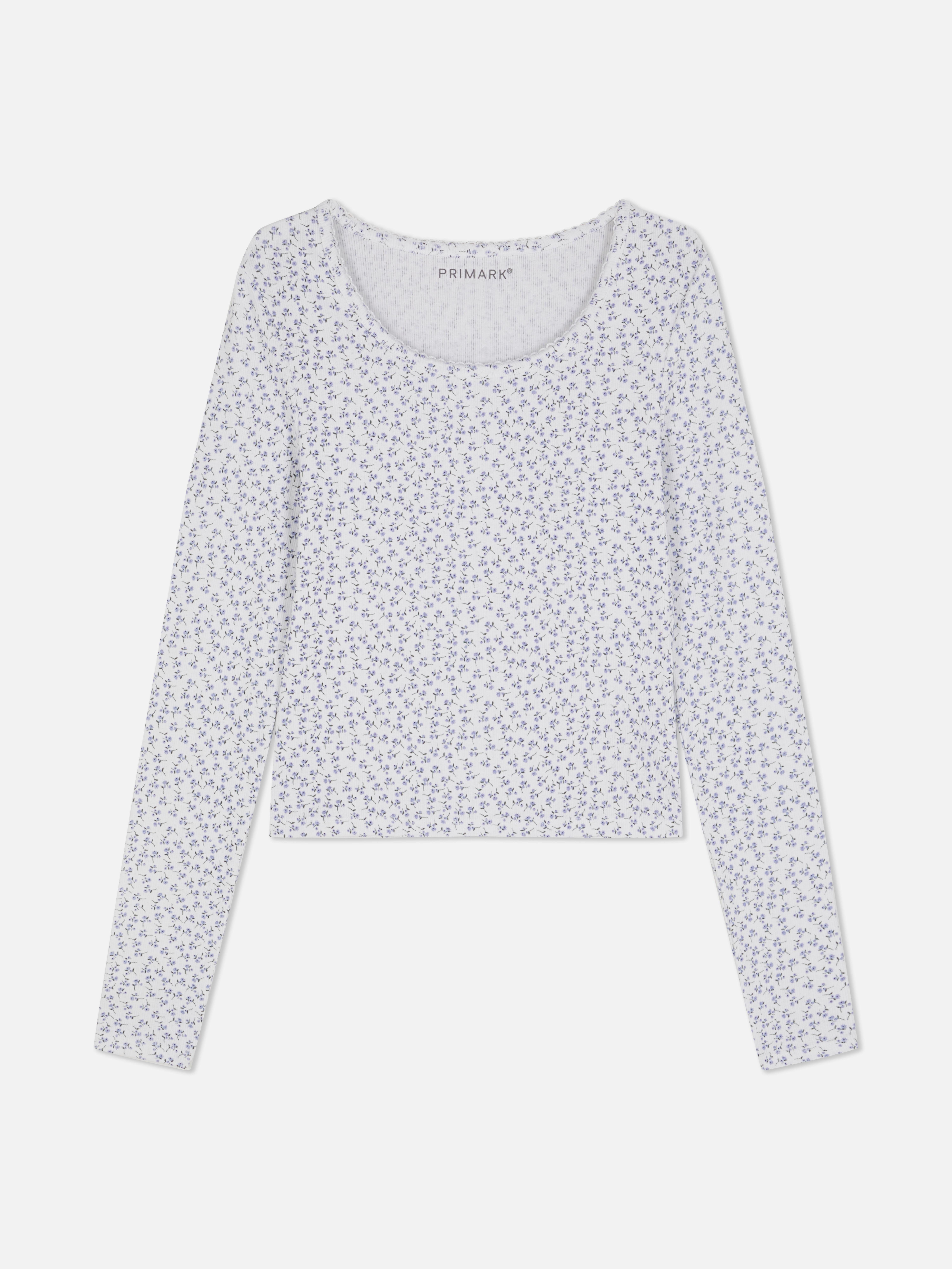 Scoop Neck Pointelle Top