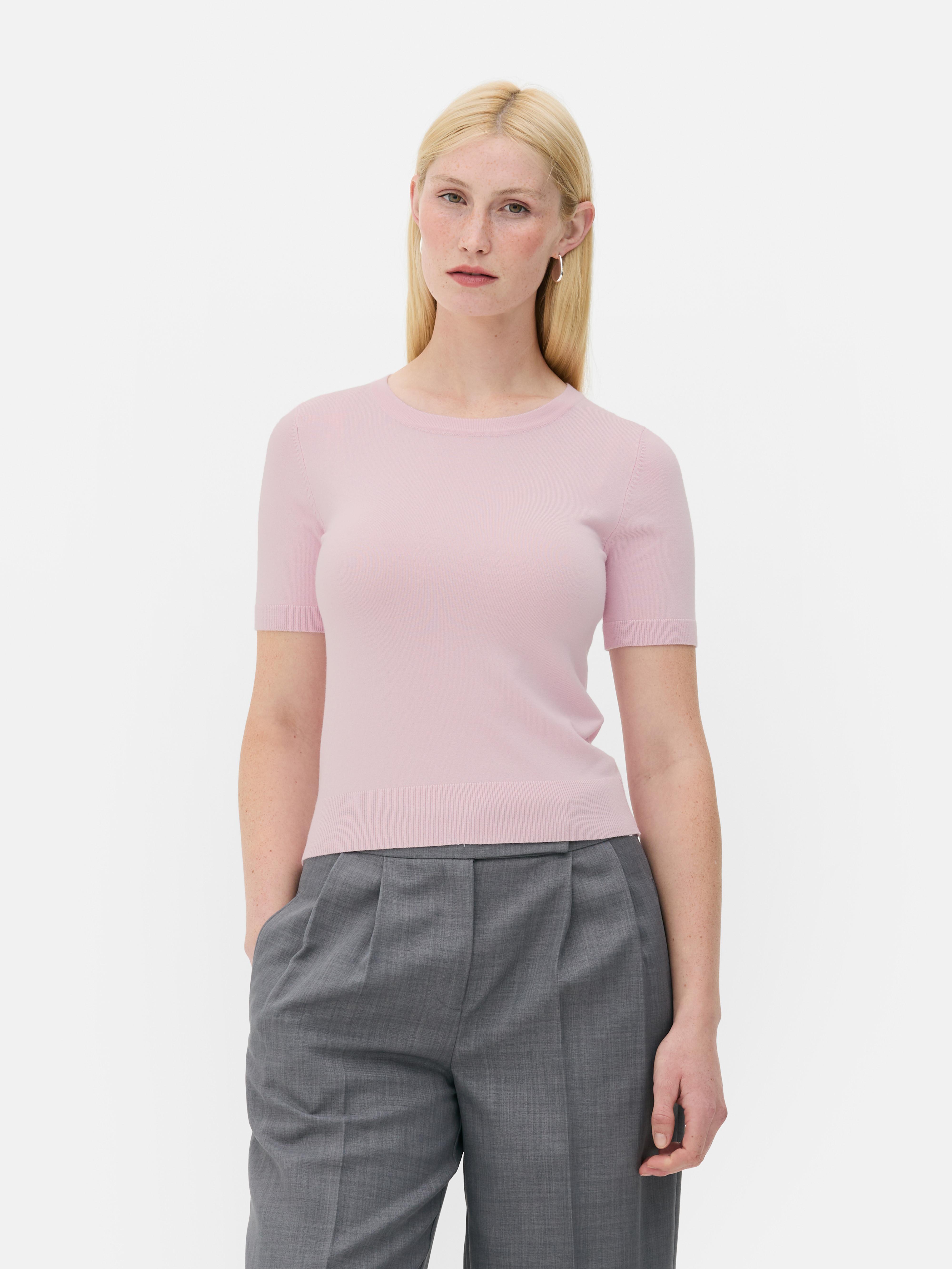 T-shirt ajusté à manches courtes
