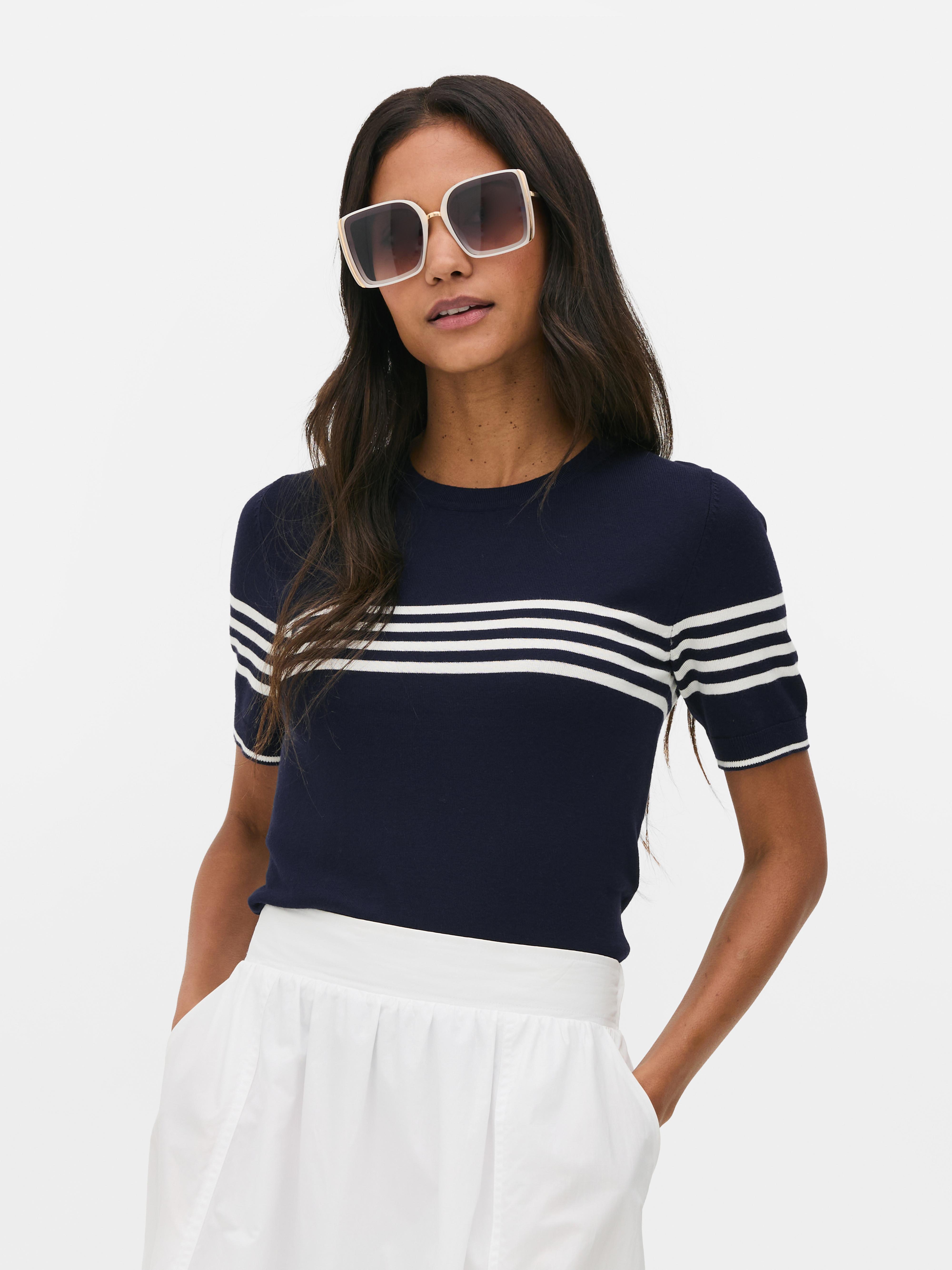 T-shirt ajusté à manches courtes