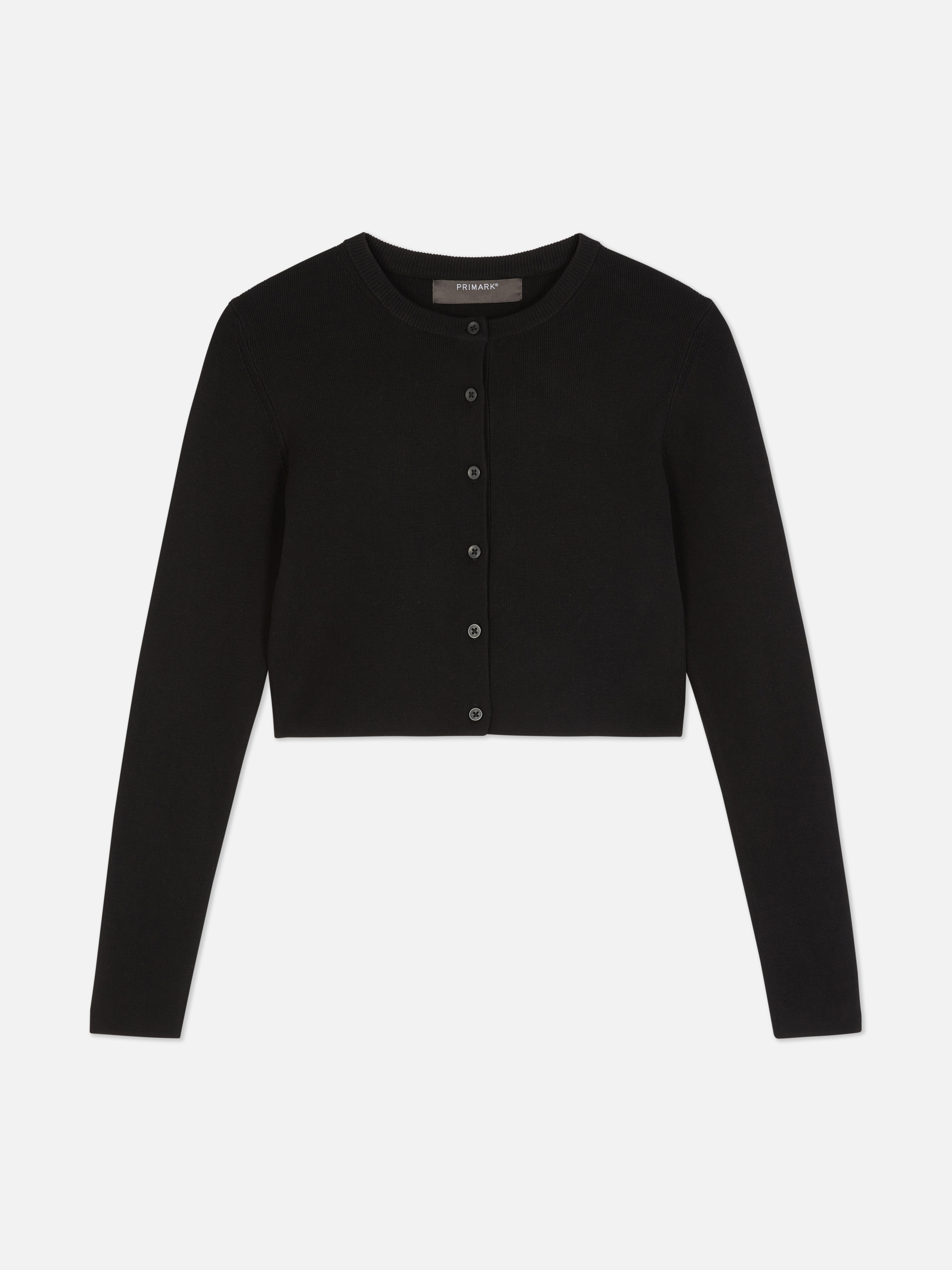 Kurzer Cardigan mit Knopfleiste