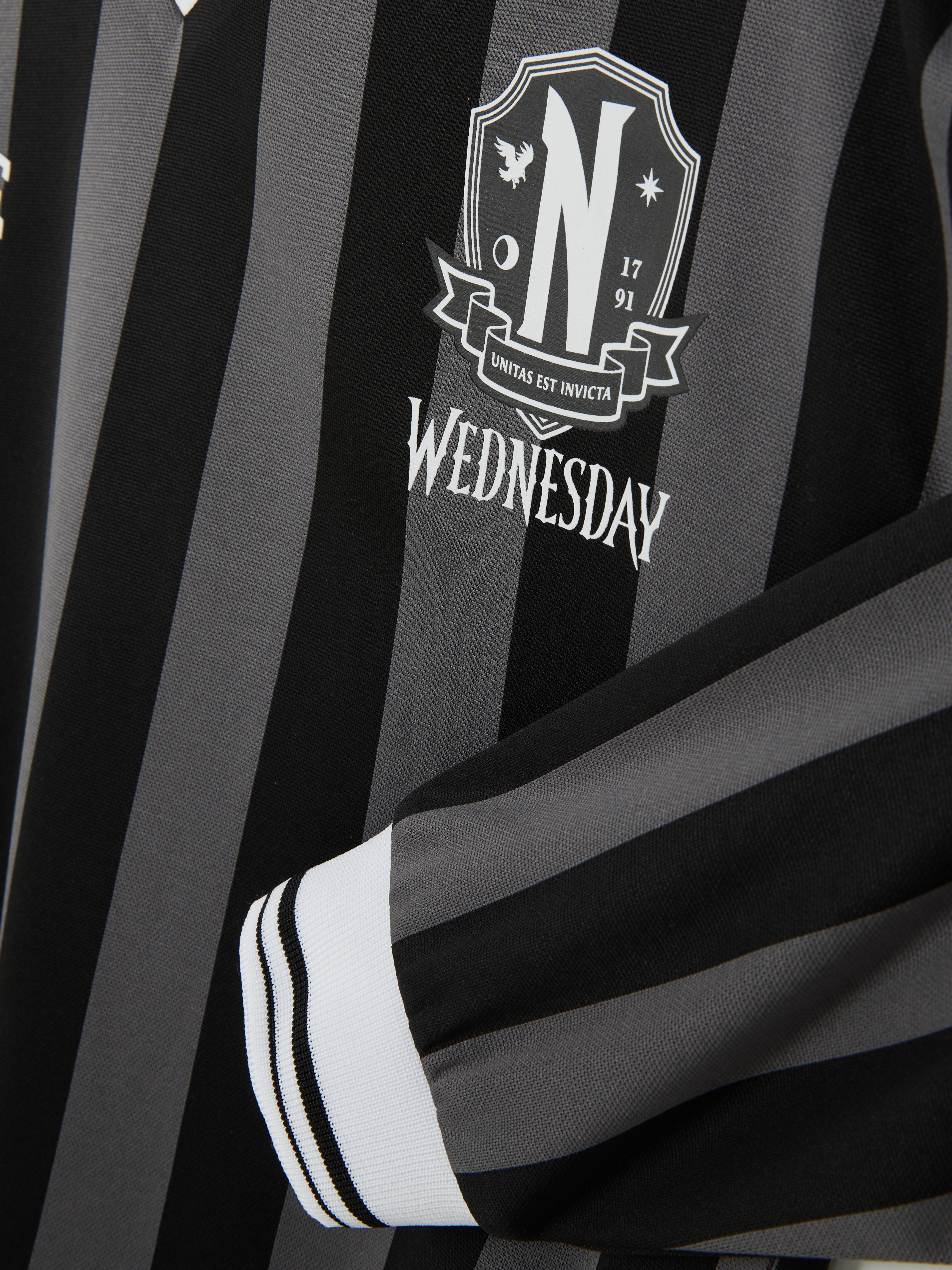 7-15yrs | Wednesday Striped Rugby Shirt